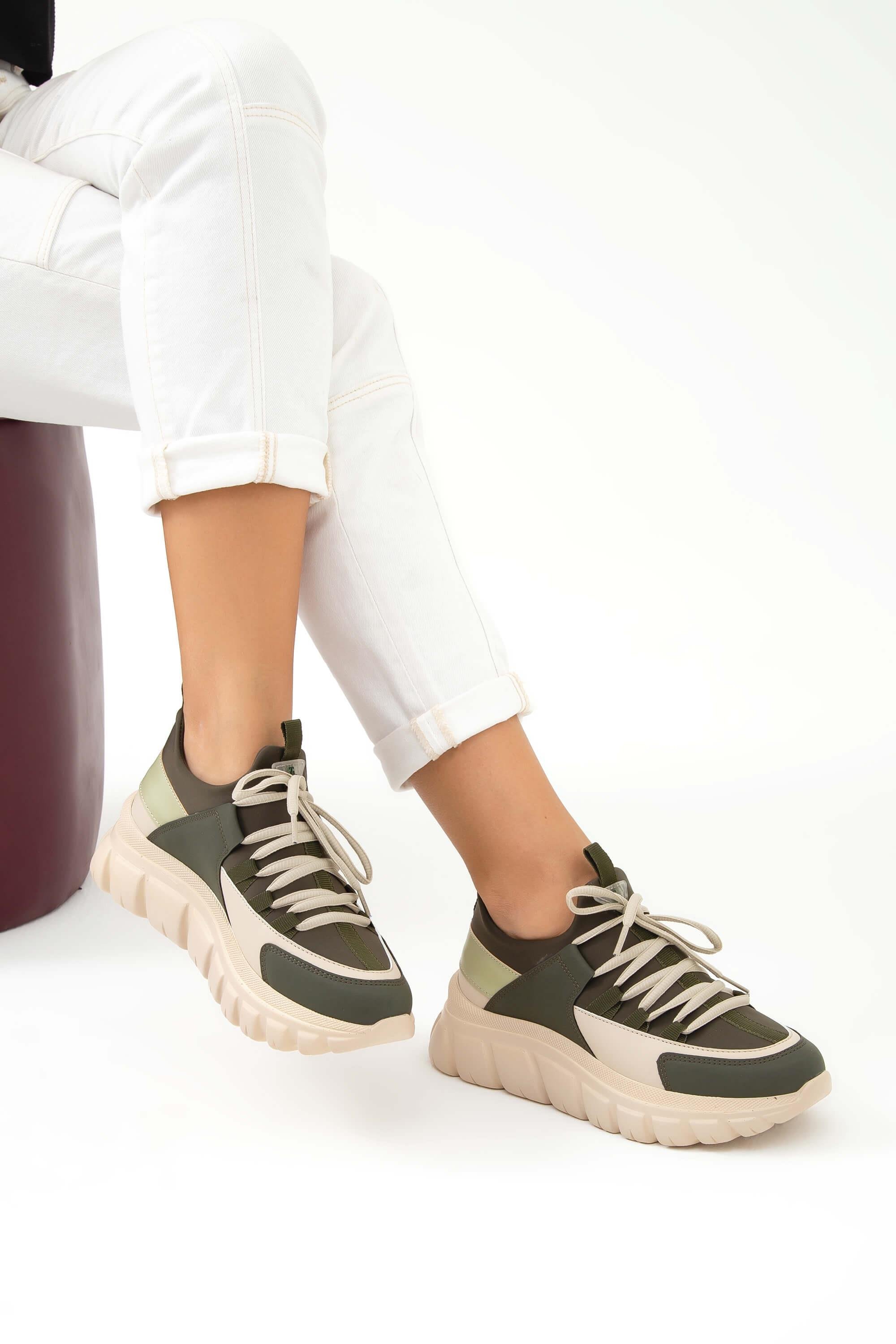 Tamer Tanca Kadın Vegan Haki Sneakers & Spor Ayakkabı