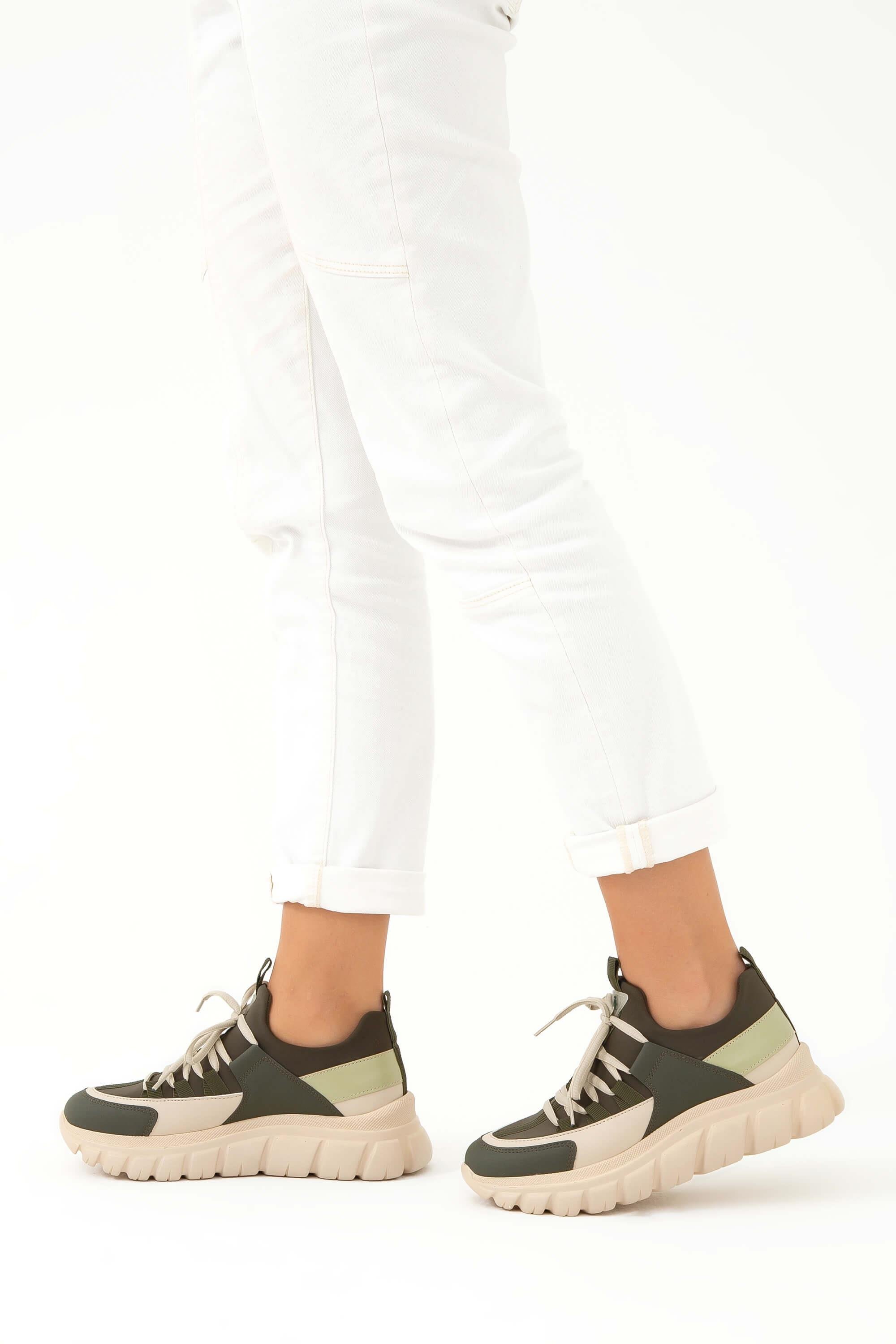 Tamer Tanca Kadın Vegan Haki Sneakers & Spor Ayakkabı