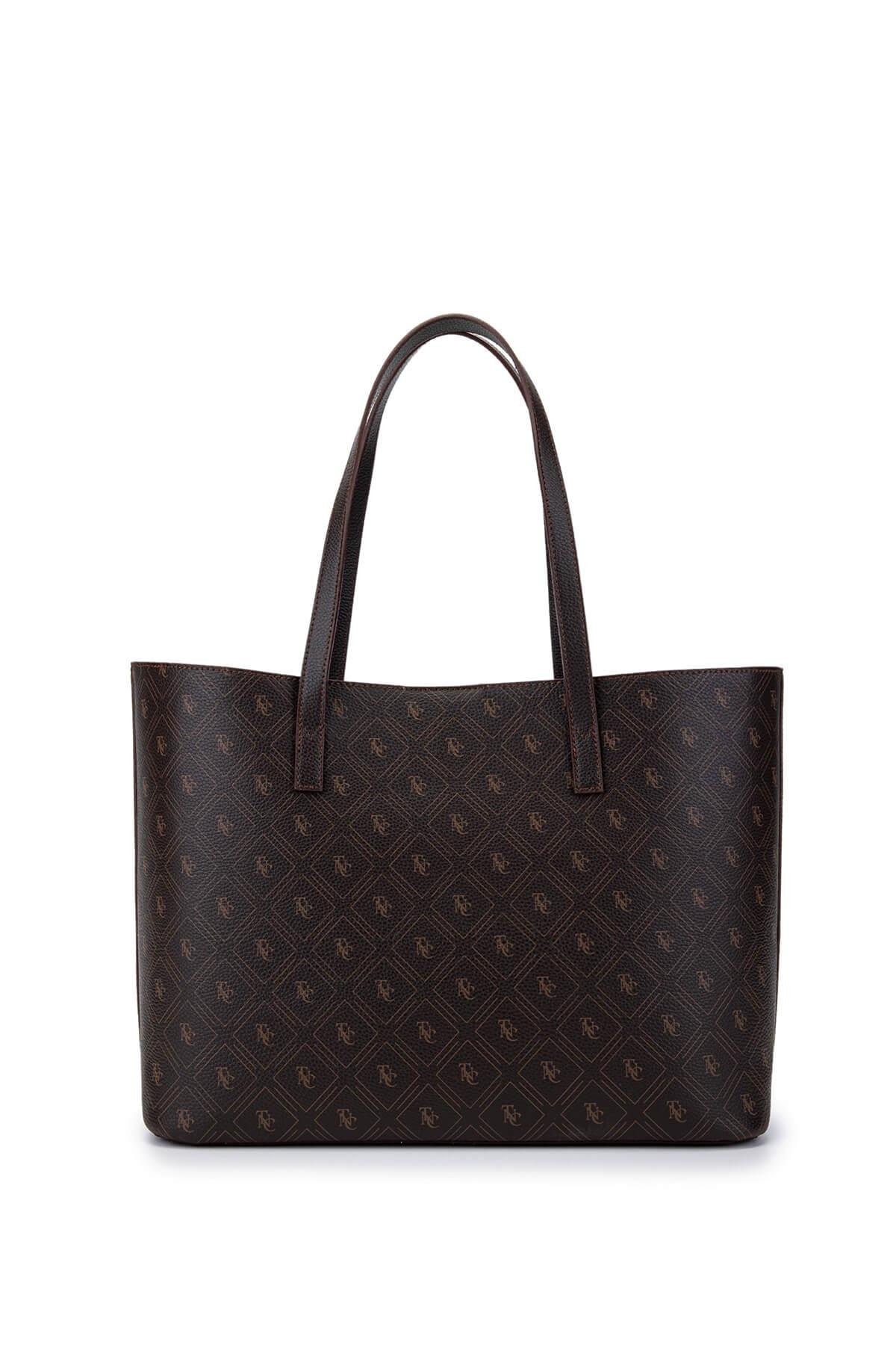 Tamer Tanca Kadın Vegan Kahverengi Omuz Çanta