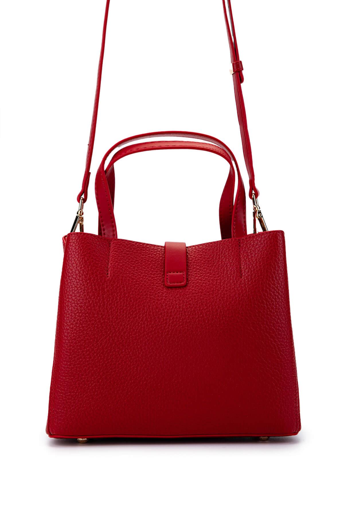 Tamer Tanca Kadın Vegan Kırmızı Omuz Çanta