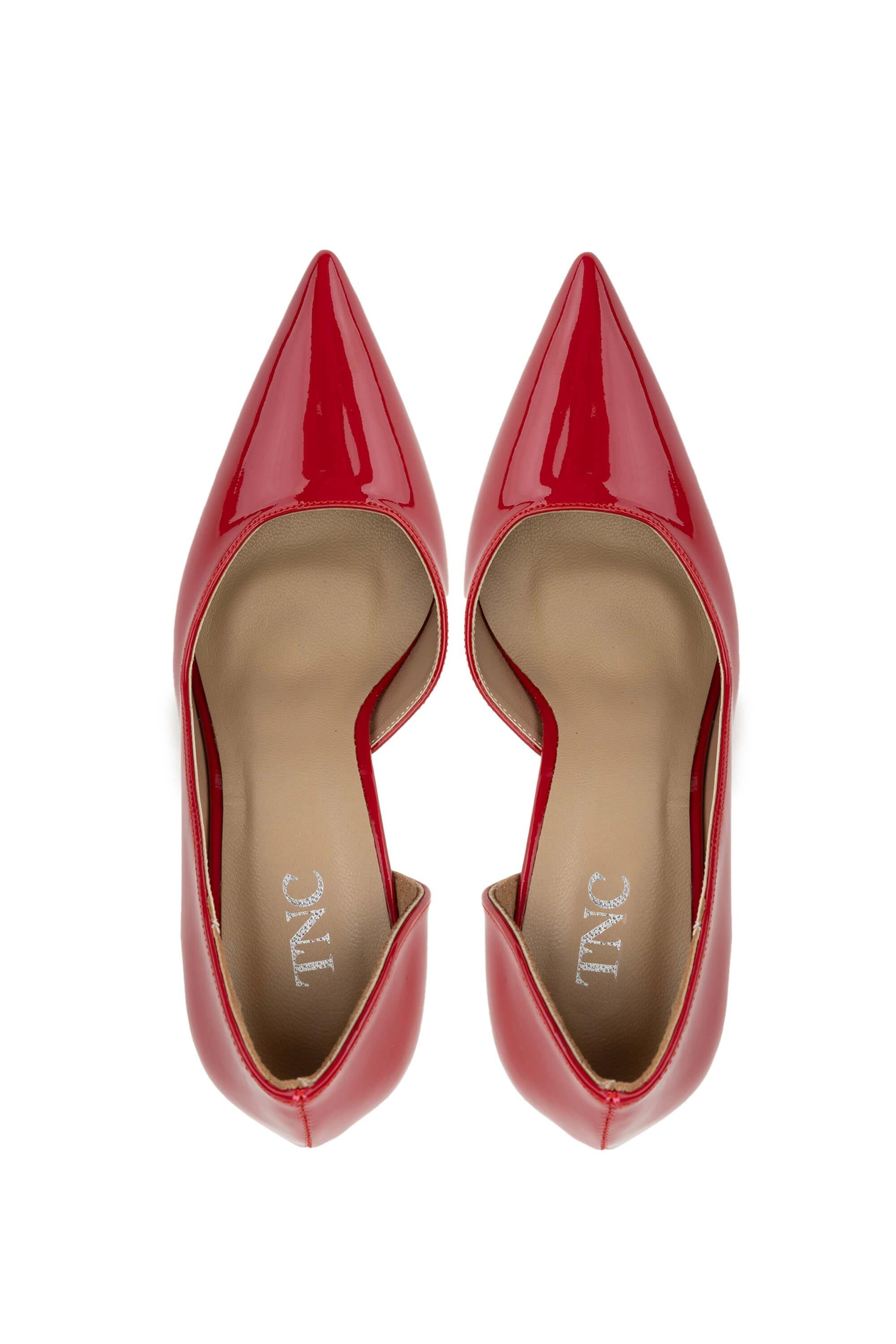 Tamer Tanca Kadın Vegan Kırmızı Rugan Topuklu Ayakkabı