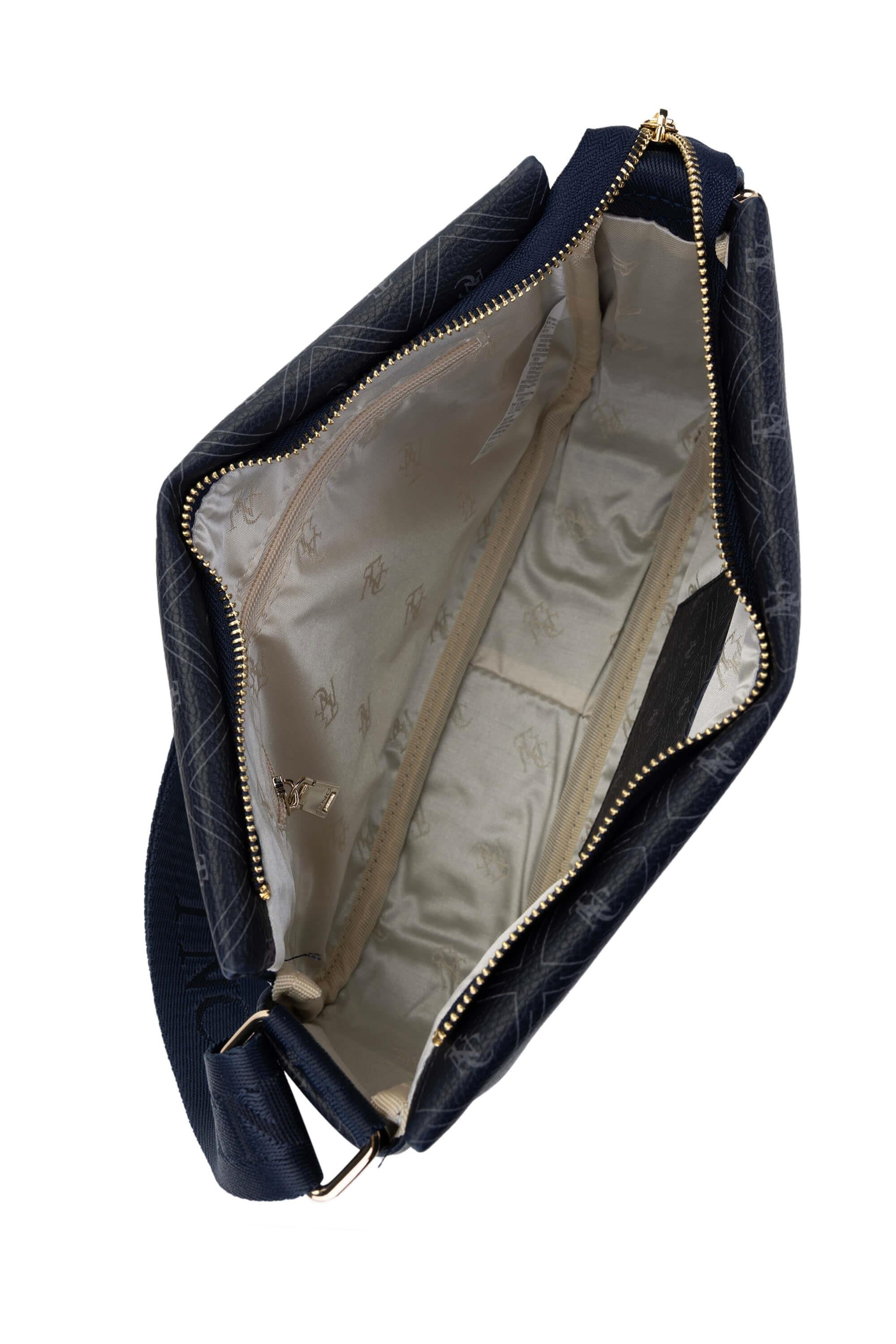 Tamer Tanca Kadın Vegan Lacivert Desen Omuz Çanta