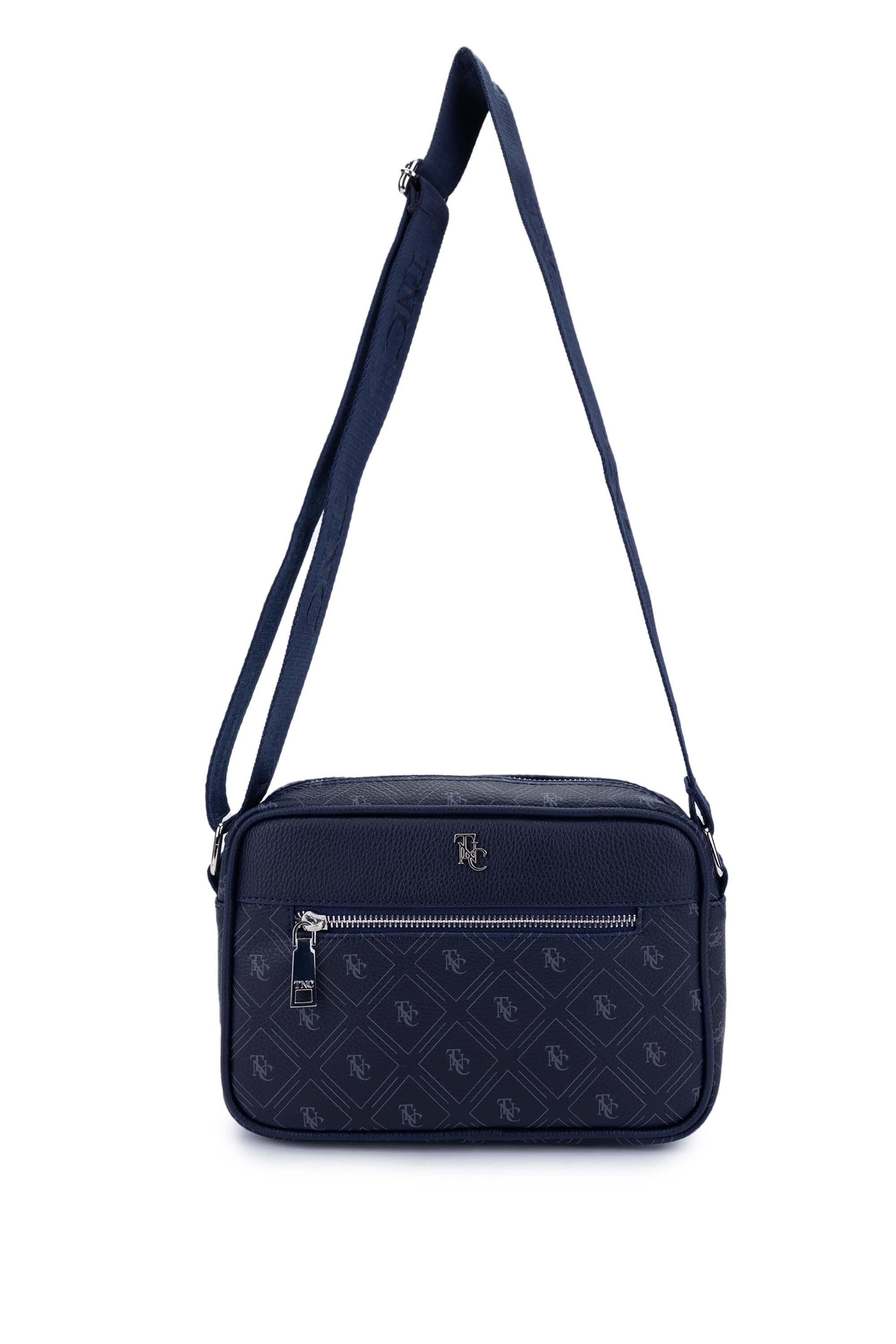 Tamer Tanca Kadın Vegan Lacivert Postacı Çanta