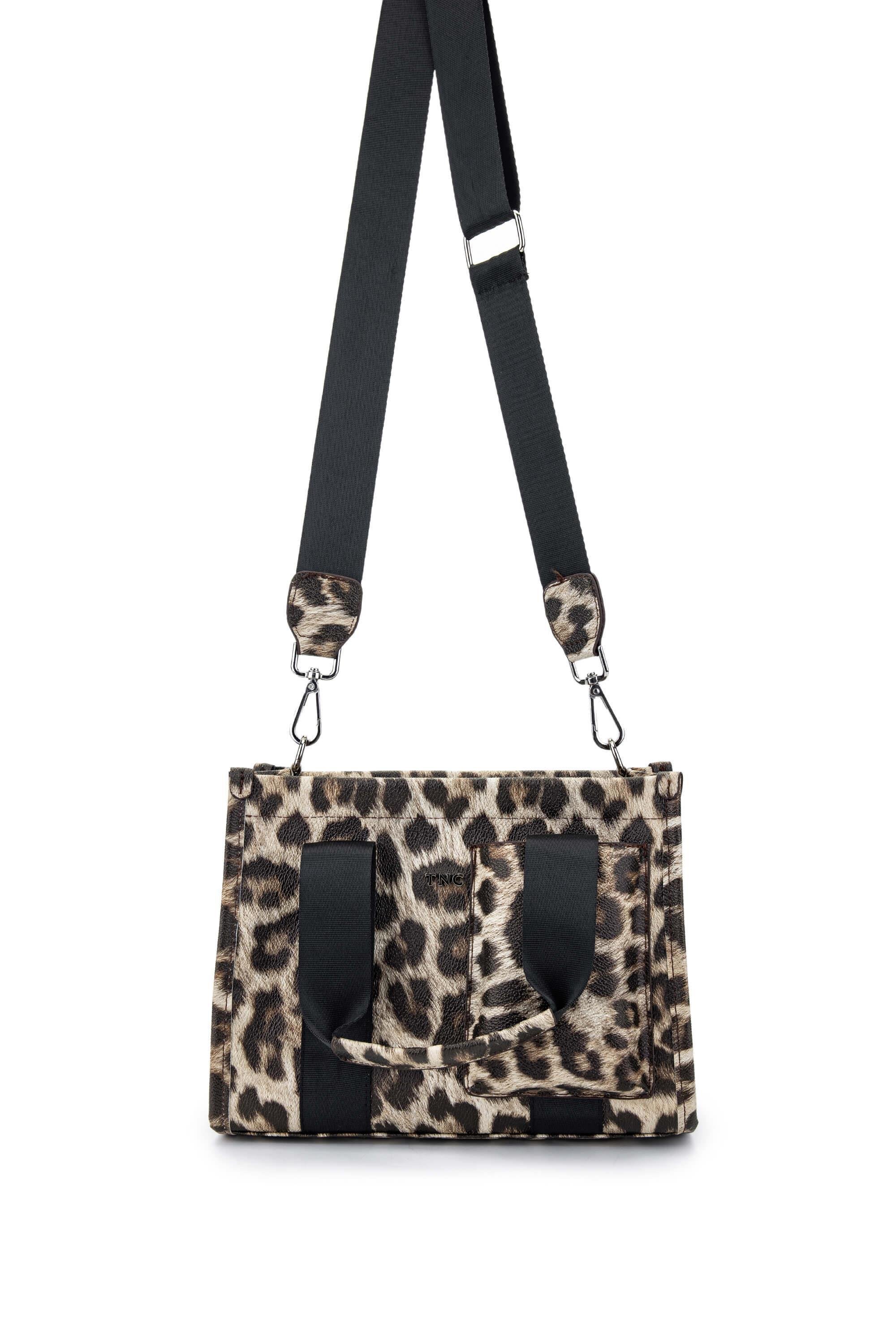Tamer Tanca Kadın Vegan Leopar Omuz Çanta