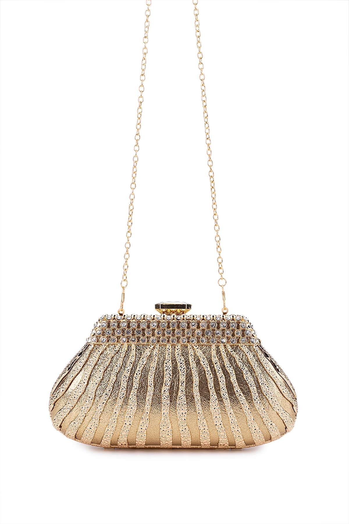 Tamer Tanca Kadın Vegan Sarı Abiye Çanta