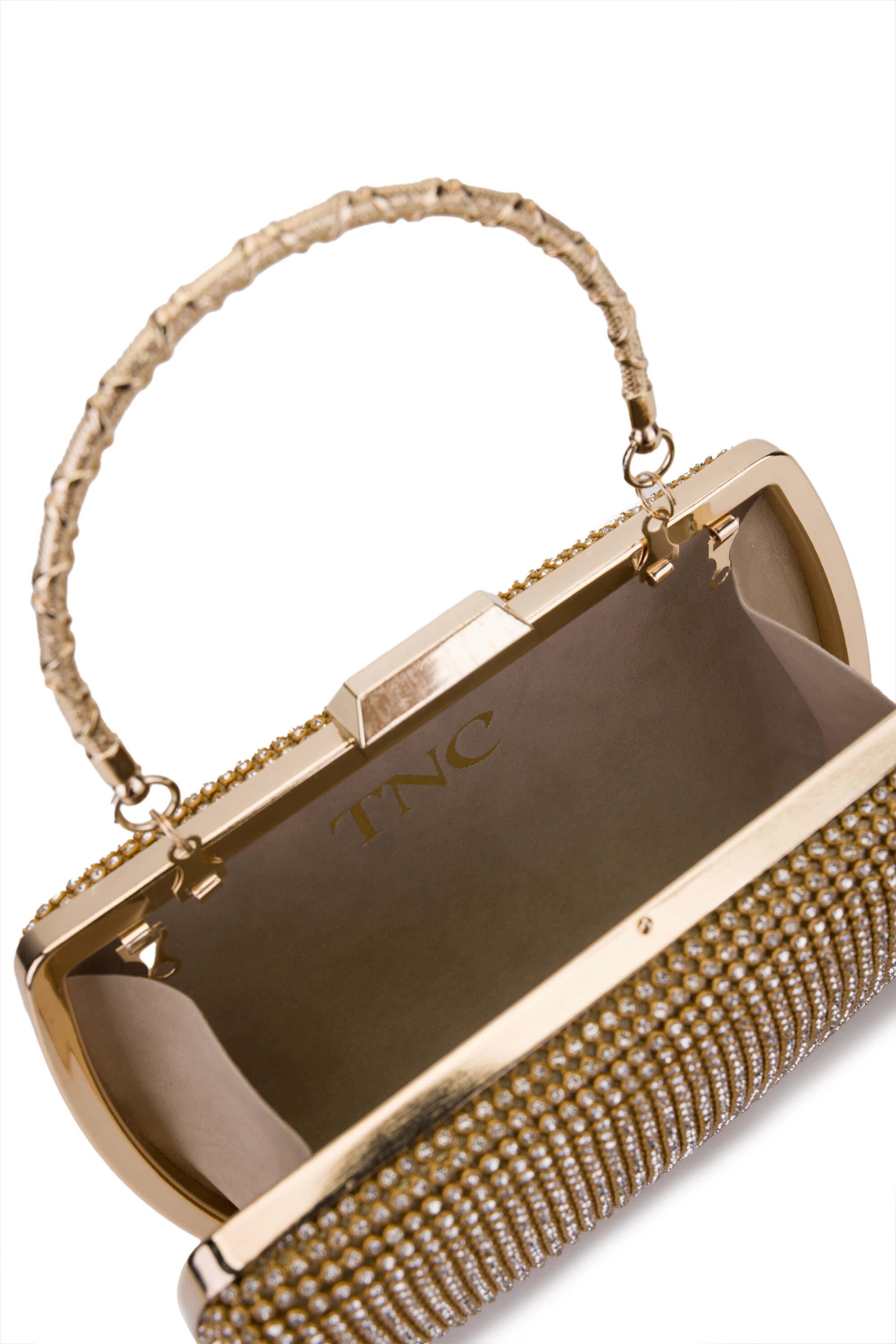 Tamer Tanca Kadın Vegan Sarı Abiye Çanta