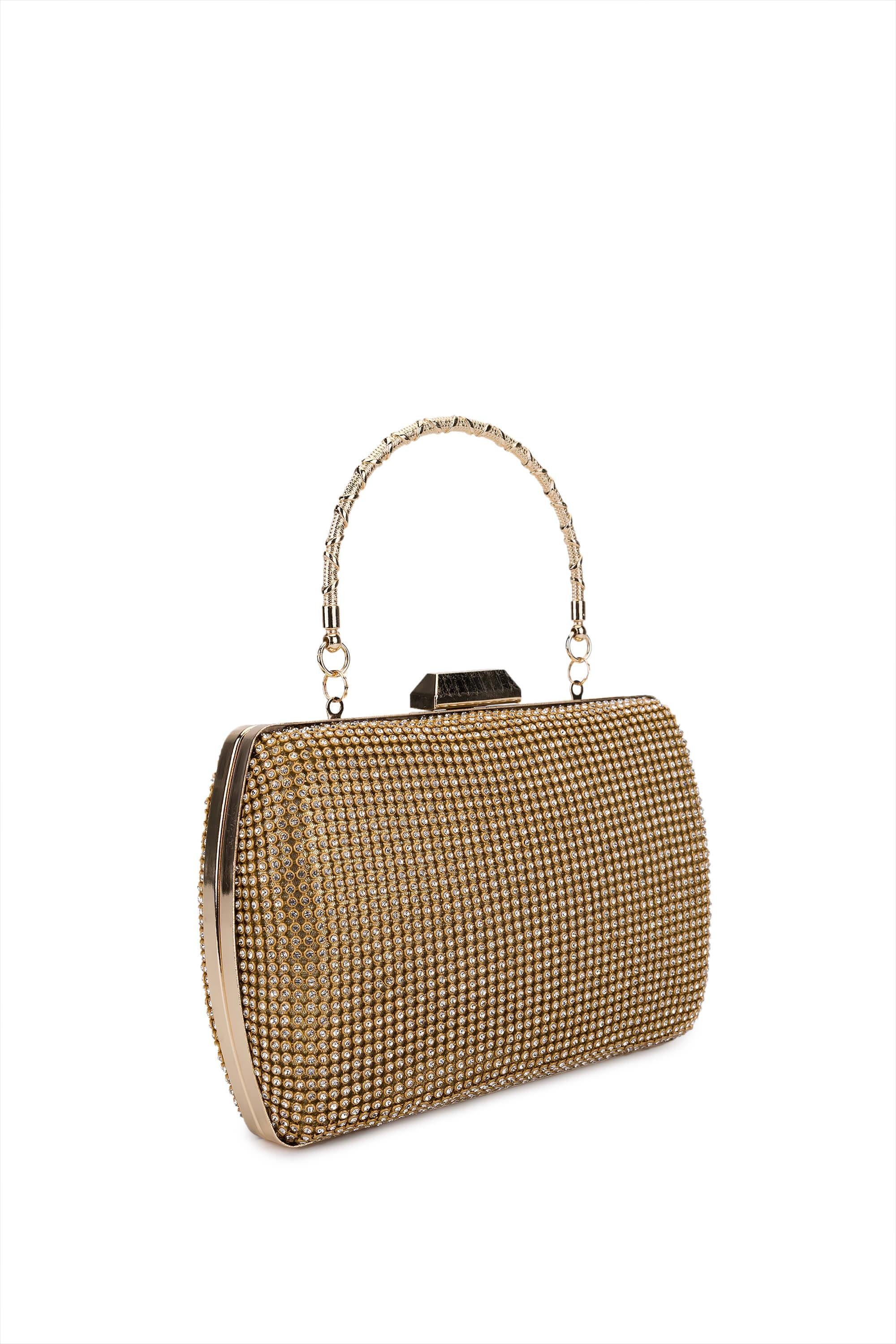 Tamer Tanca Kadın Vegan Sarı Abiye Çanta