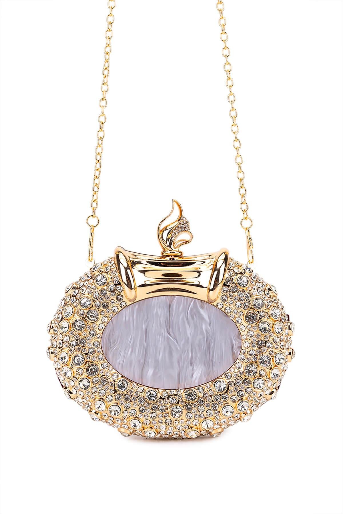 Tamer Tanca Kadın Vegan Sarı Abiye Çanta