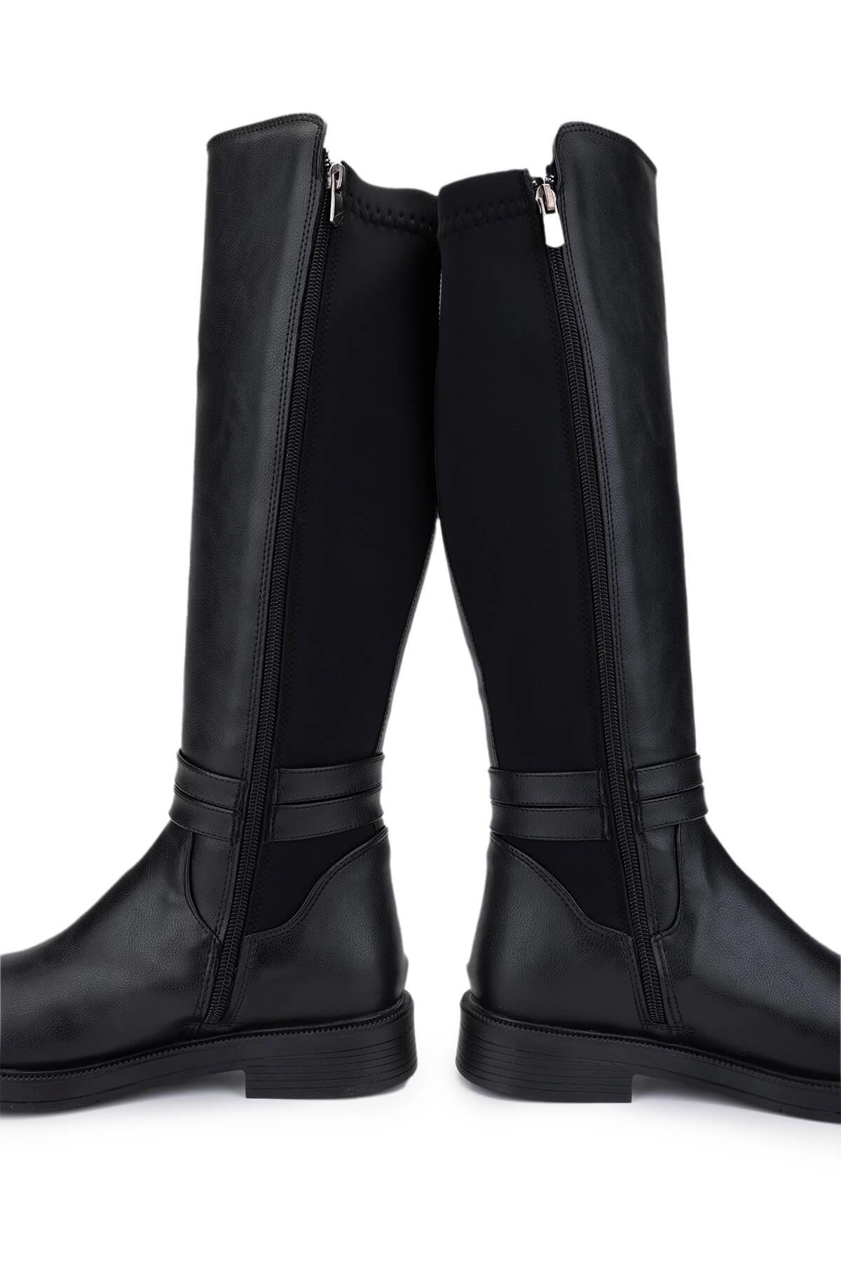Tamer Tanca Kadın Vegan Siyah Casual Çizme
