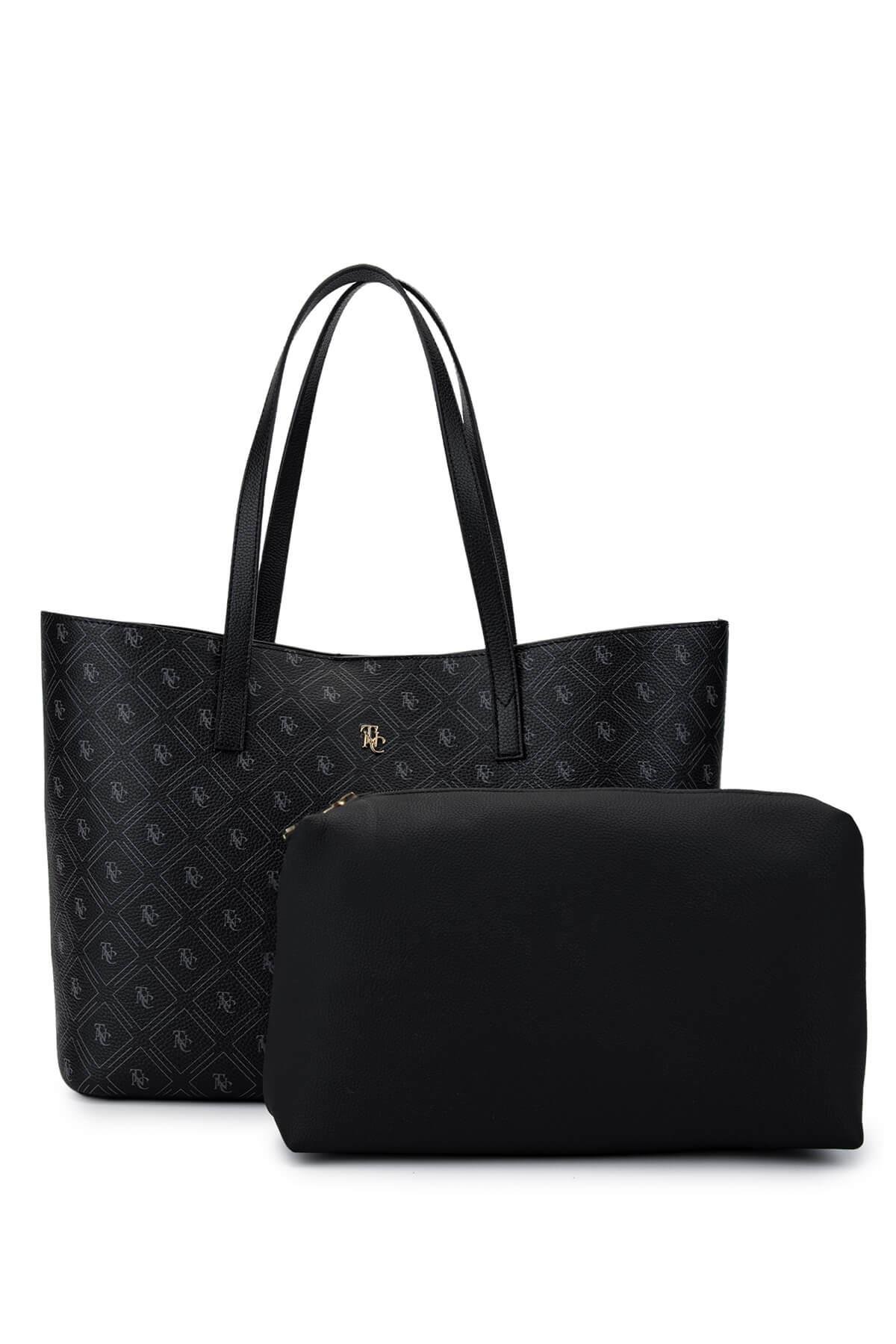 Tamer Tanca Kadın Vegan Siyah Omuz Çanta