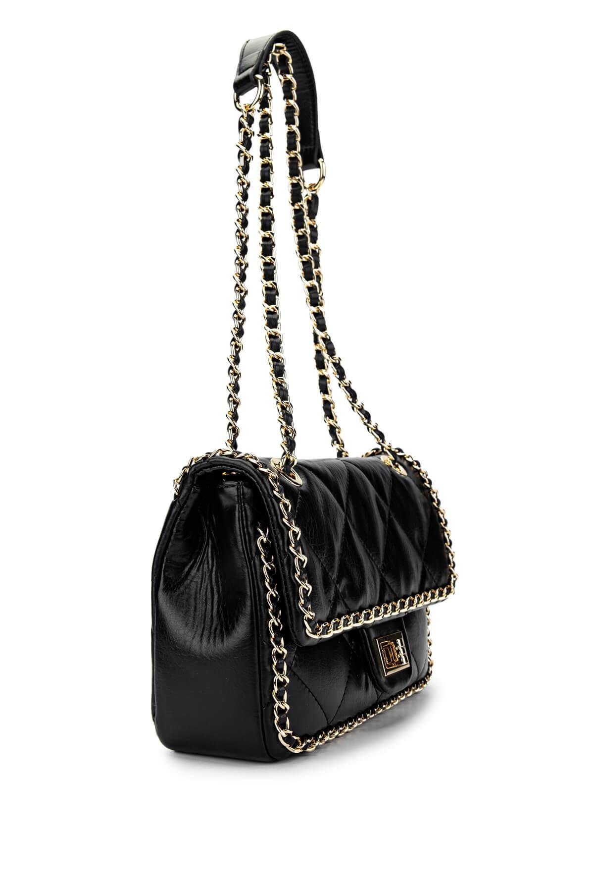 Tamer Tanca Kadın Vegan Siyah Omuz Çanta