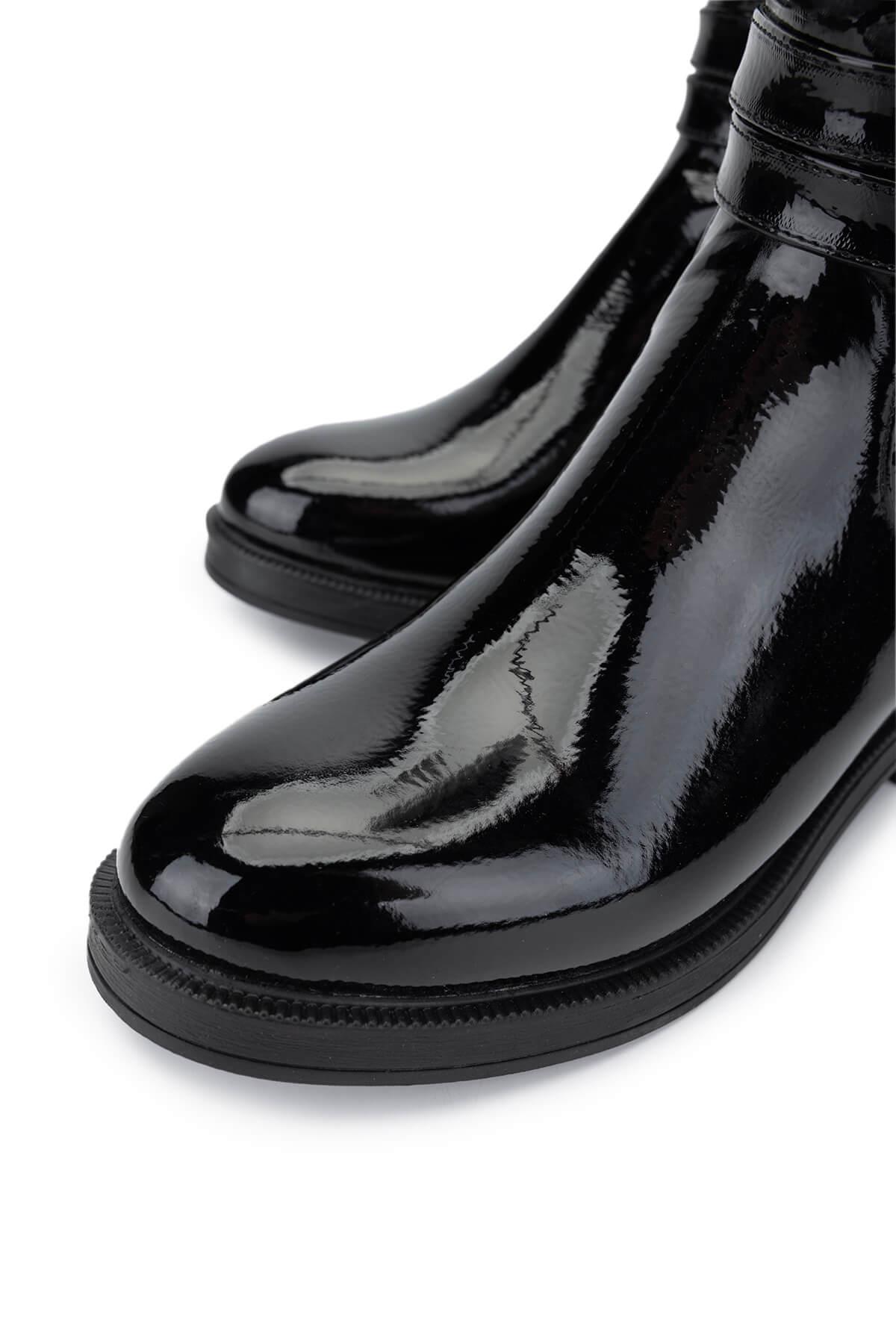 Tamer Tanca Kadın Vegan Siyah Rugan Casual Çizme