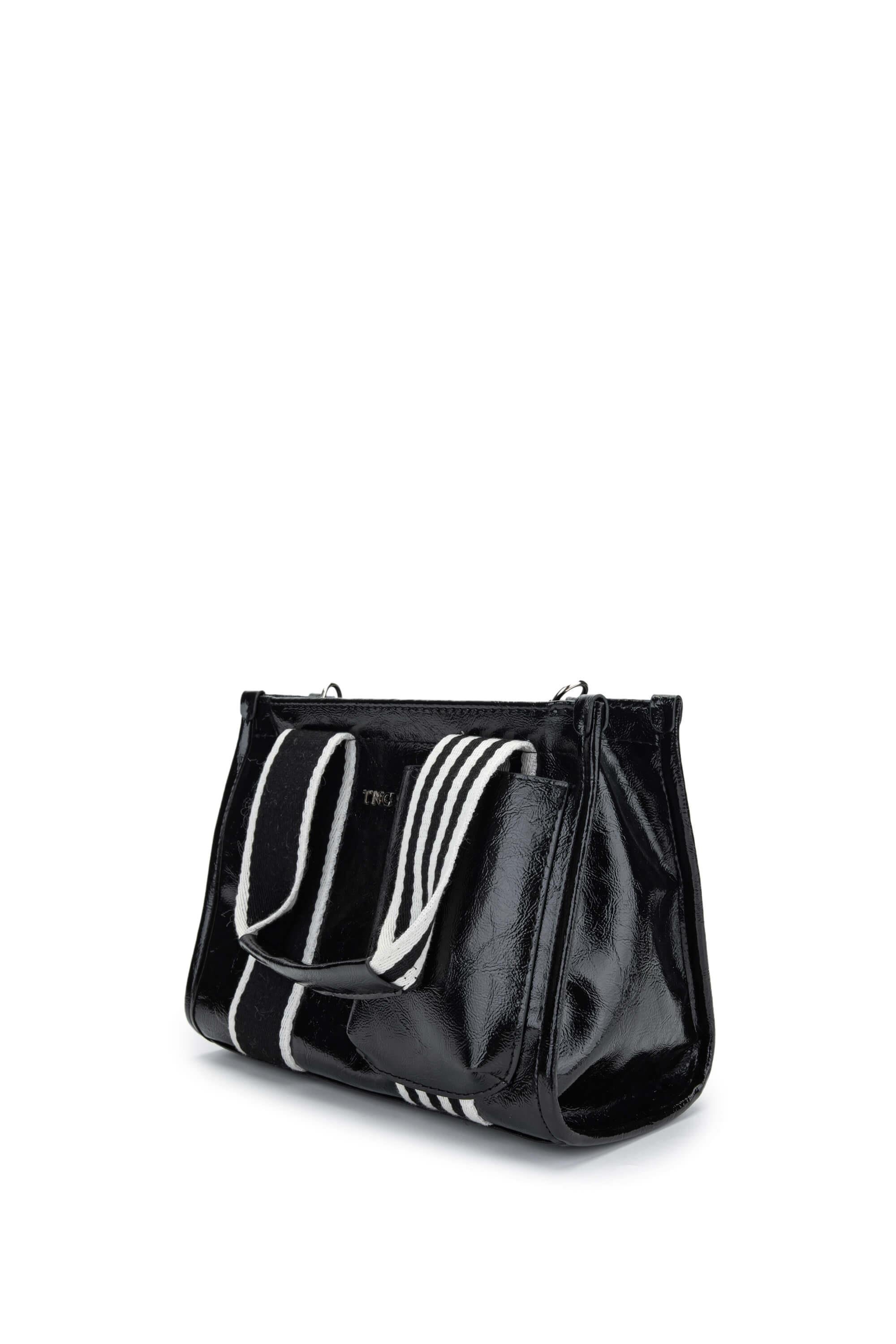 Tamer Tanca Kadın Vegan Siyah Rugan Omuz Çanta