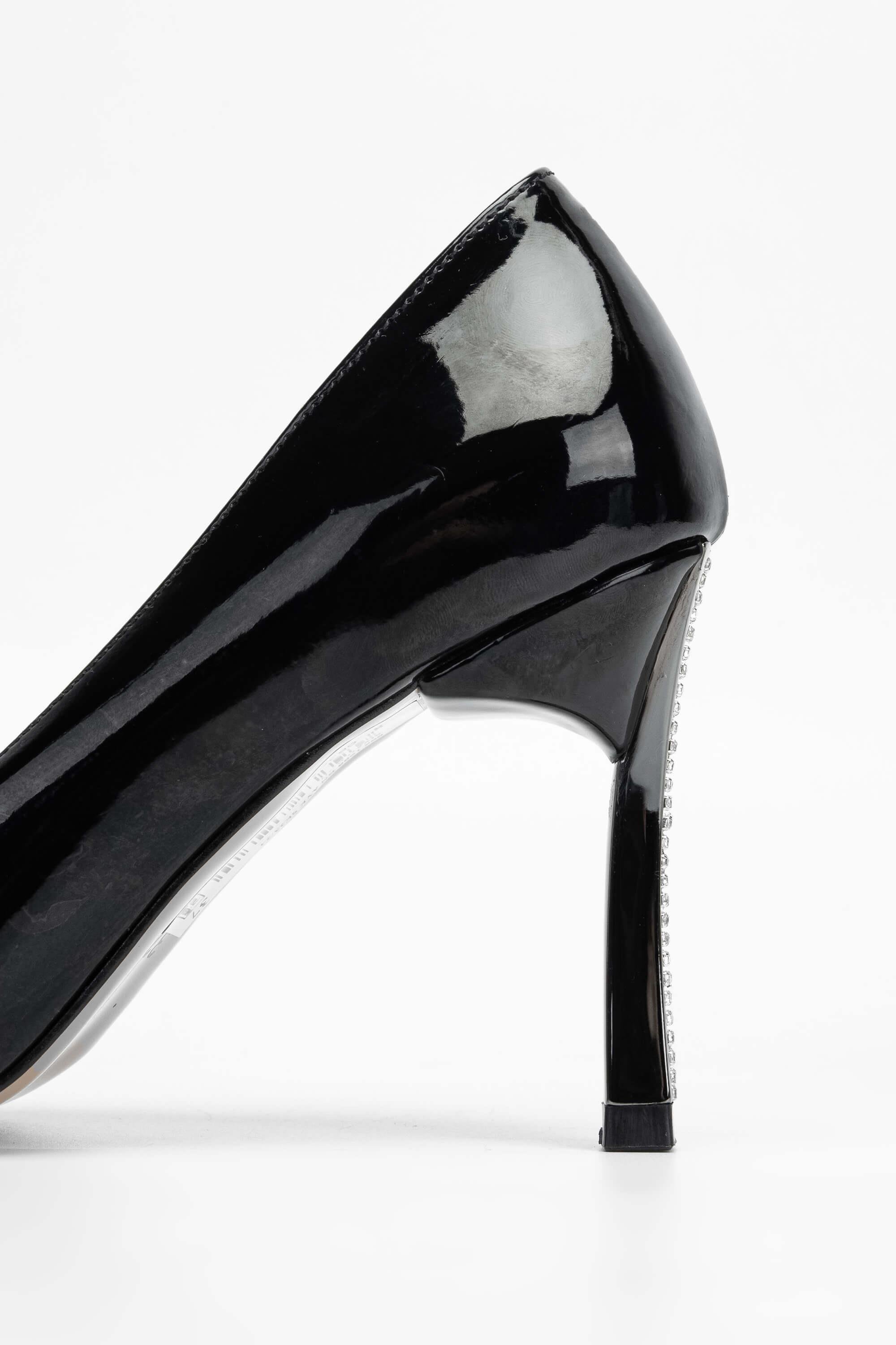 Tamer Tanca Kadın Vegan Siyah Rugan Stiletto Ayakkabı