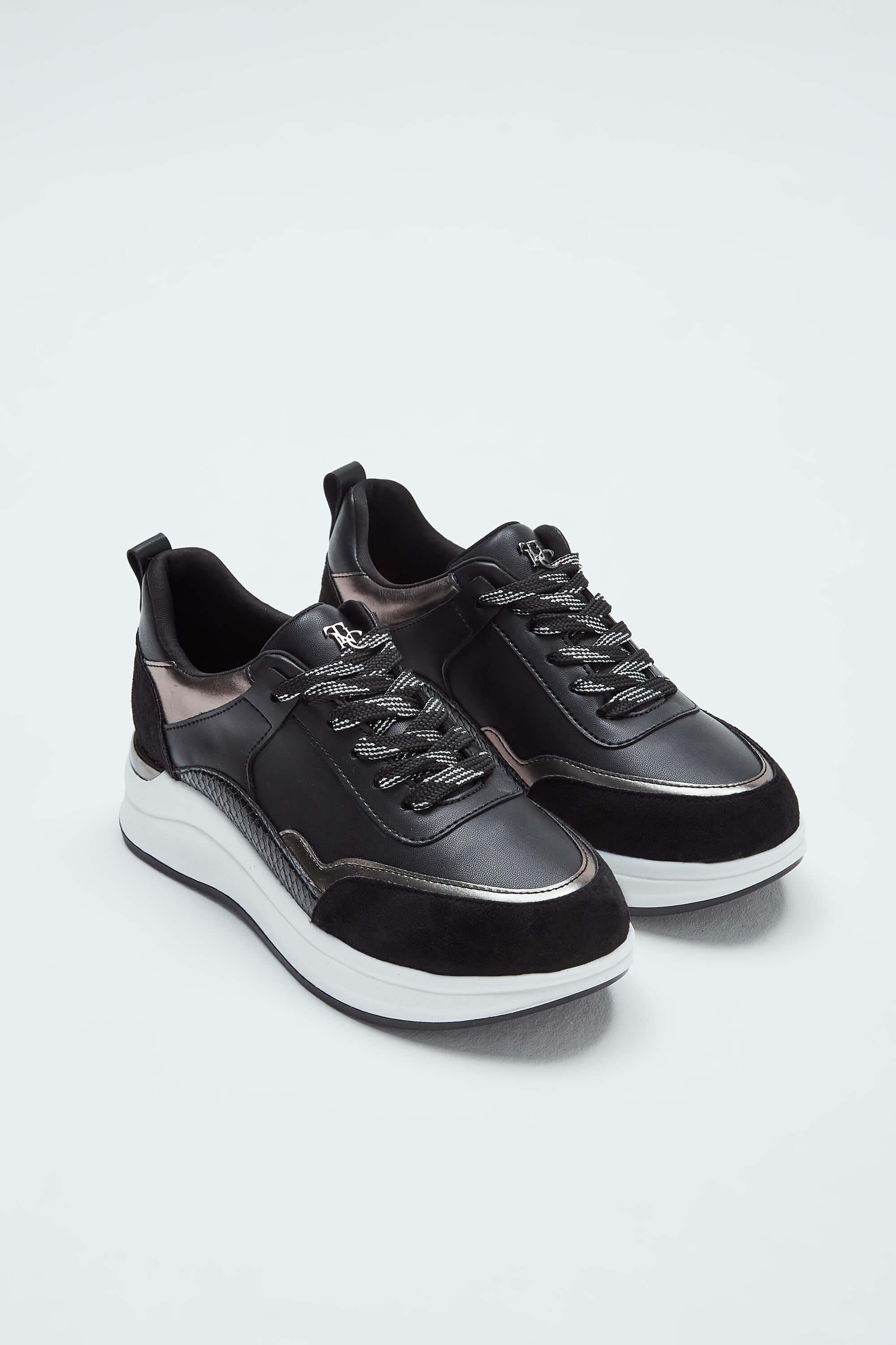 Tamer Tanca Kadın Vegan Siyah Sneakers & Spor Ayakkabı