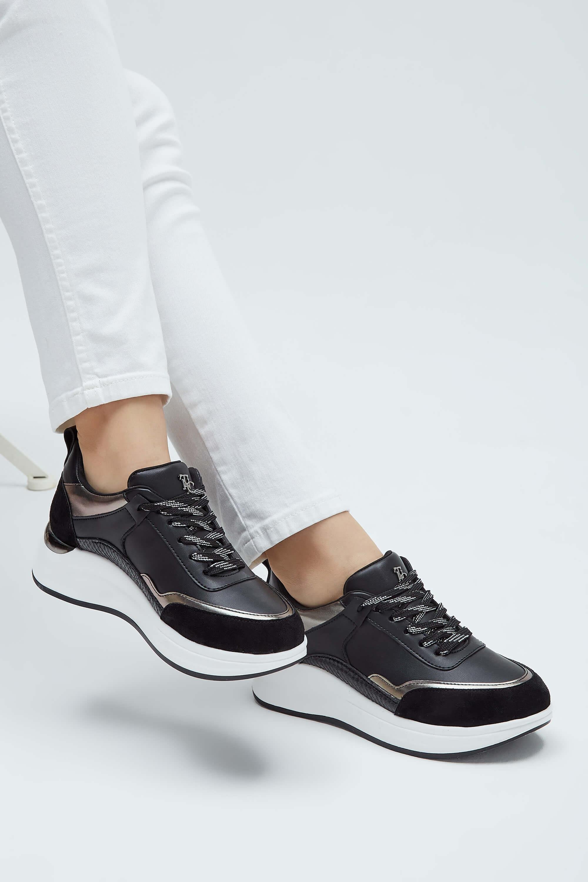 Tamer Tanca Kadın Vegan Siyah Sneakers & Spor Ayakkabı