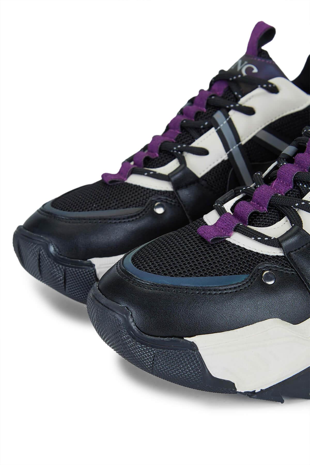 Tamer Tanca Kadın Vegan Siyah Sneakers & Spor Ayakkabı