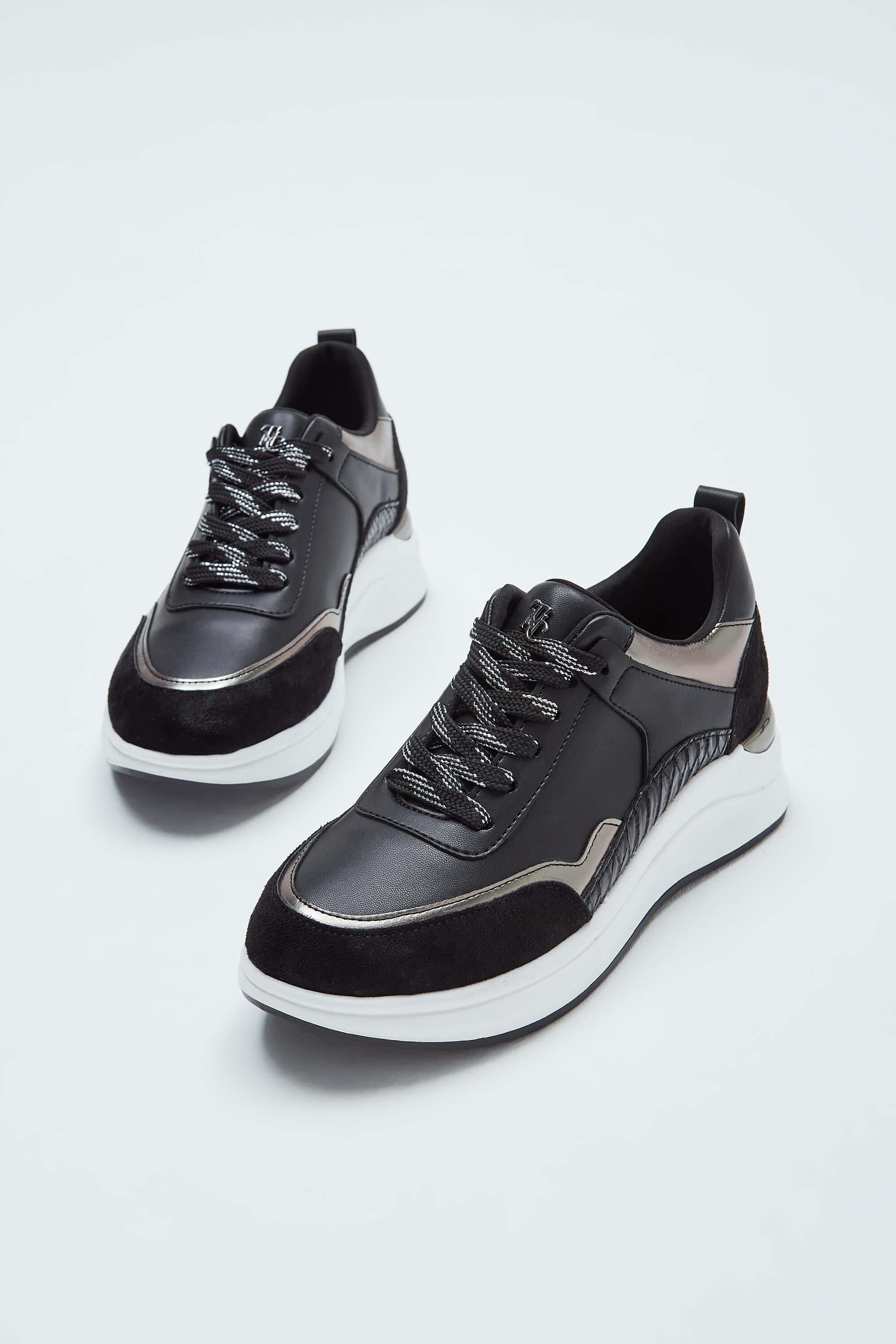 Tamer Tanca Kadın Vegan Siyah Sneakers & Spor Ayakkabı