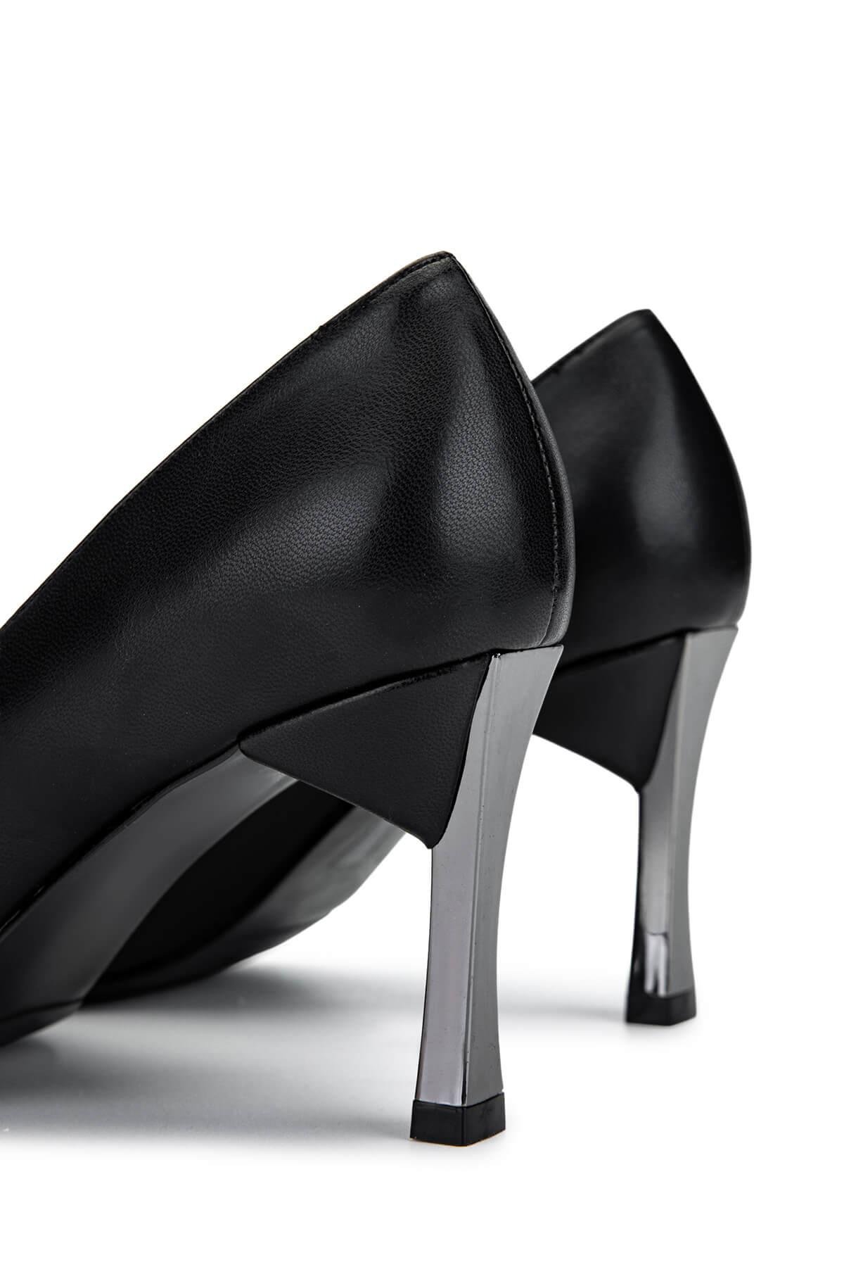 Tamer Tanca Kadın Vegan Siyah Stiletto Ayakkabı