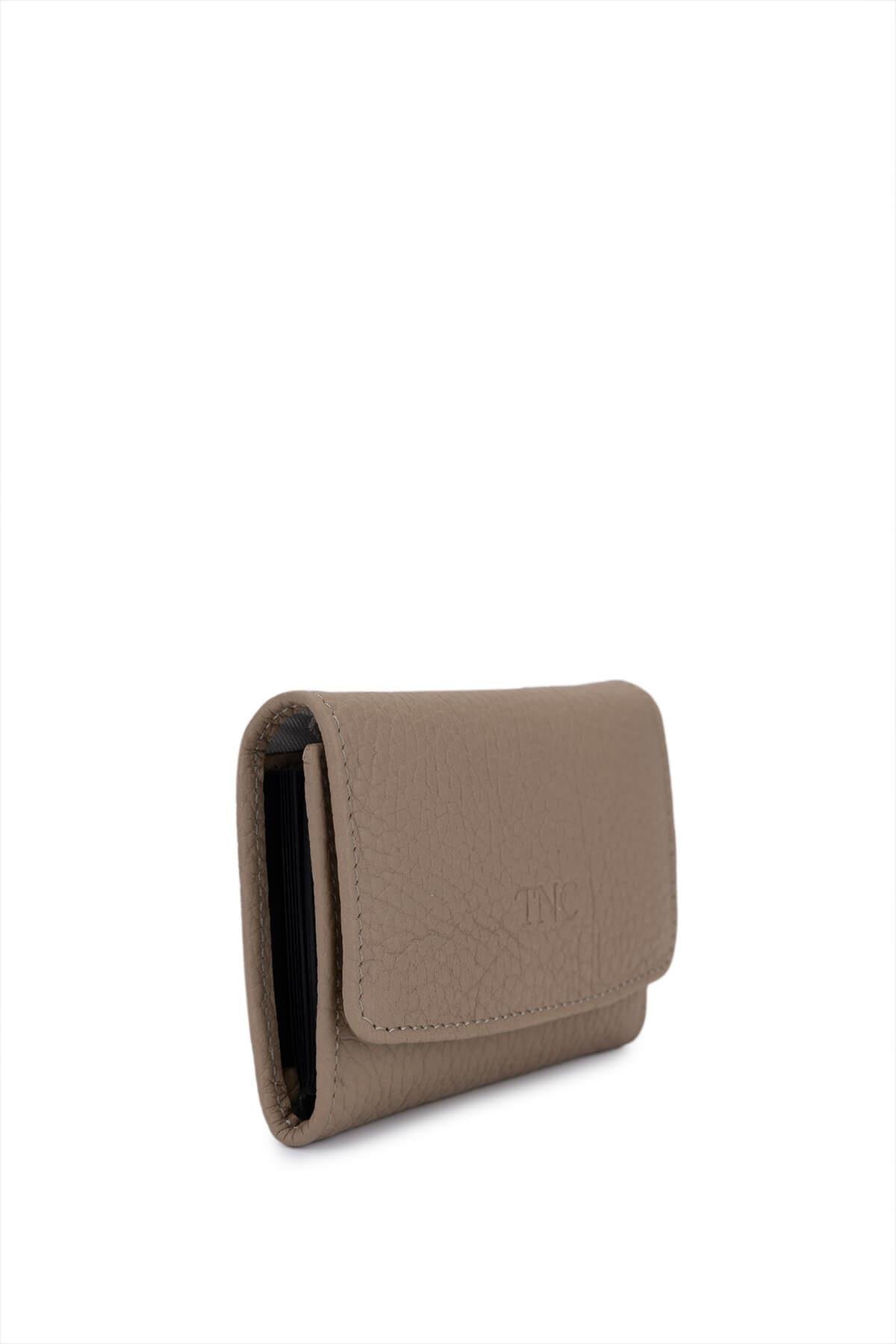 Tamer Tanca Unisex Hakiki Deri Bej Floter Kartlık