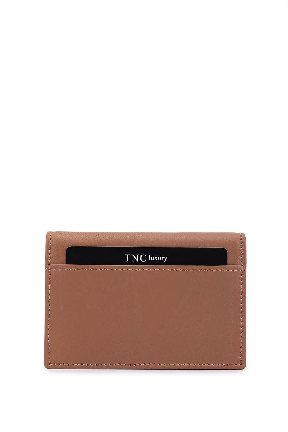 Tamer Tanca Unisex Hakiki Deri Bej Kartlık