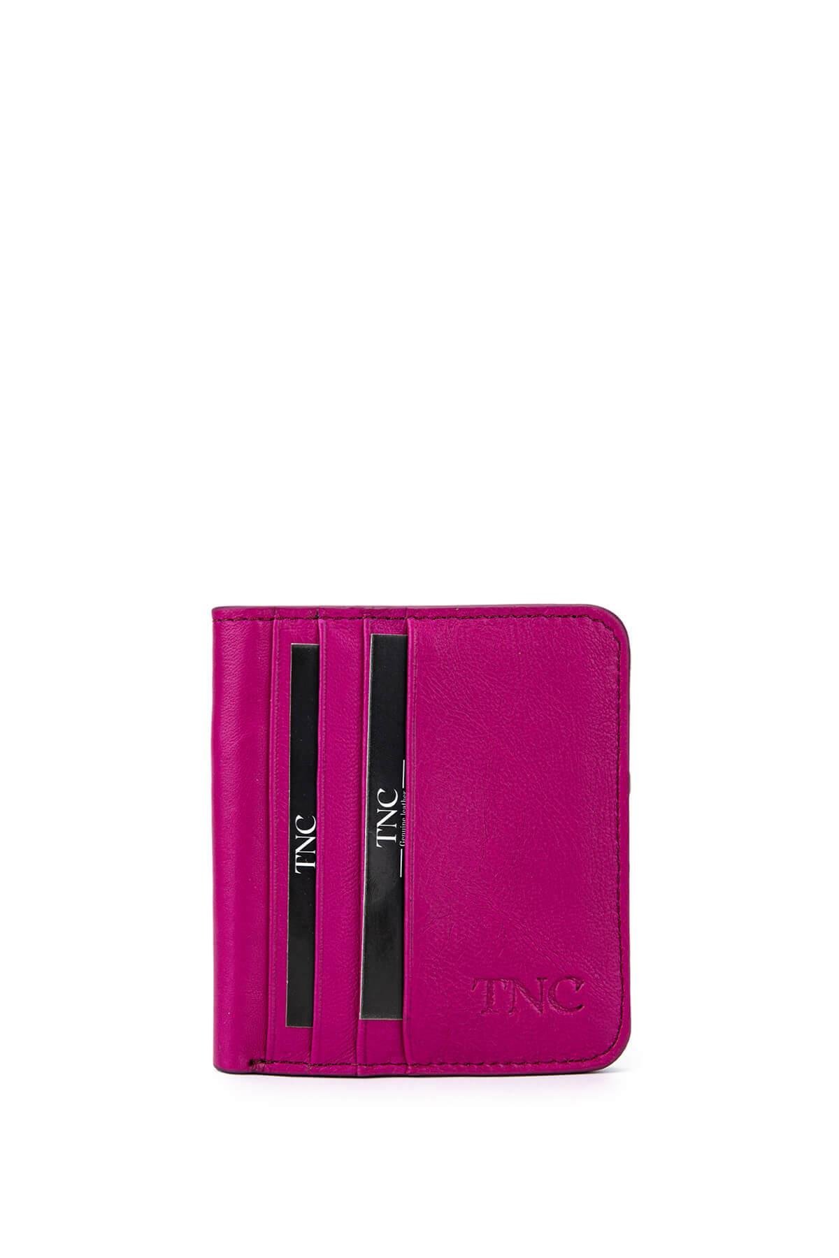 Tamer Tanca Unisex Hakiki Deri Fuşya Kartlık