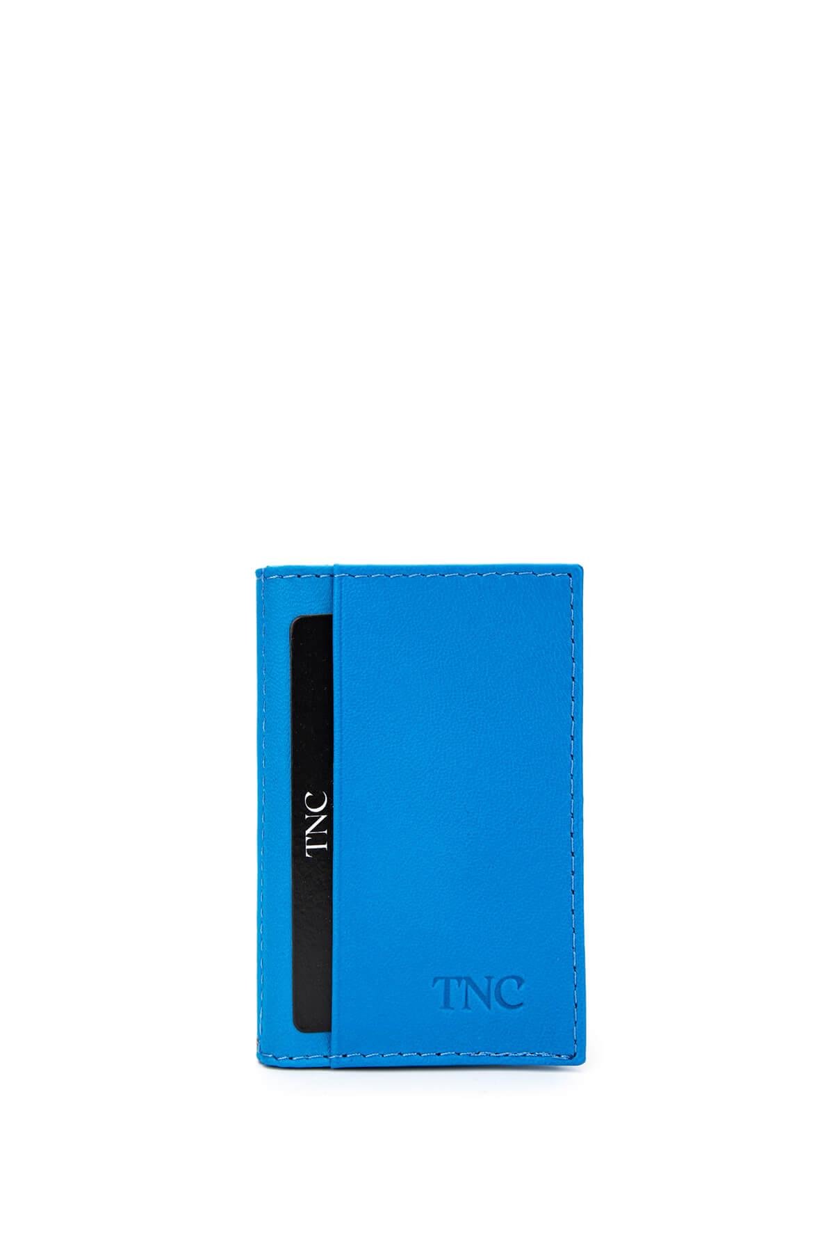 Tamer Tanca Unisex Hakiki Deri Mavi Kartlık