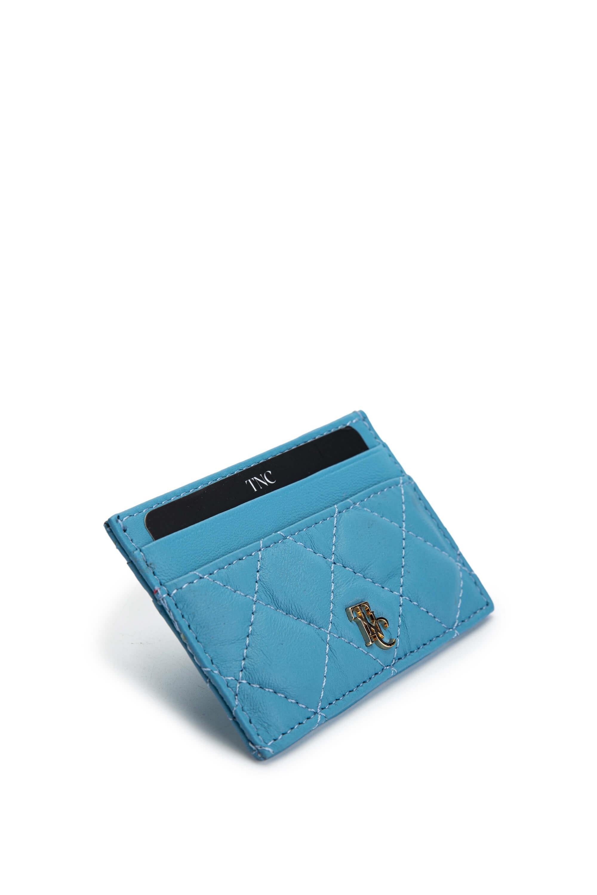 Tamer Tanca Unisex Hakiki Deri Mavi Kartlık