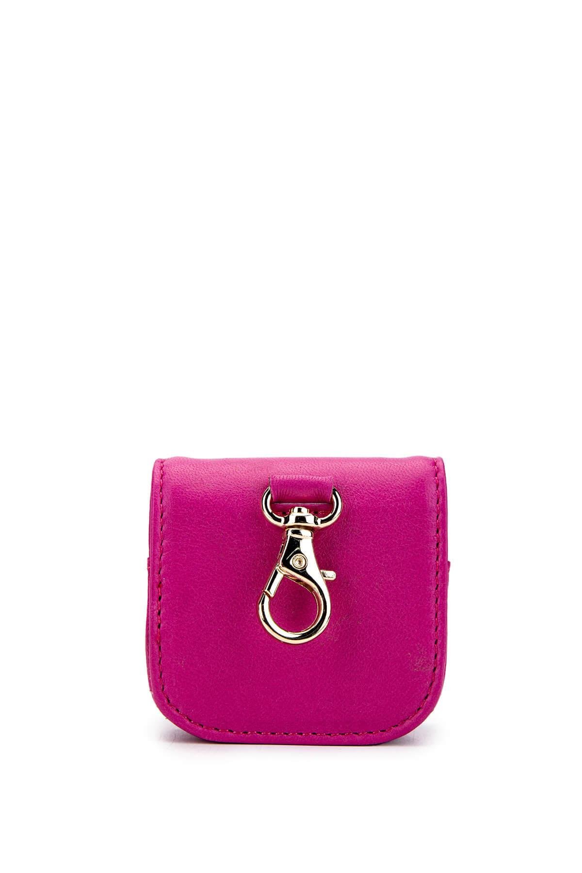 Tamer Tanca Unisex Hakiki Deri Mor Airpods Kılıfı Cuzdan