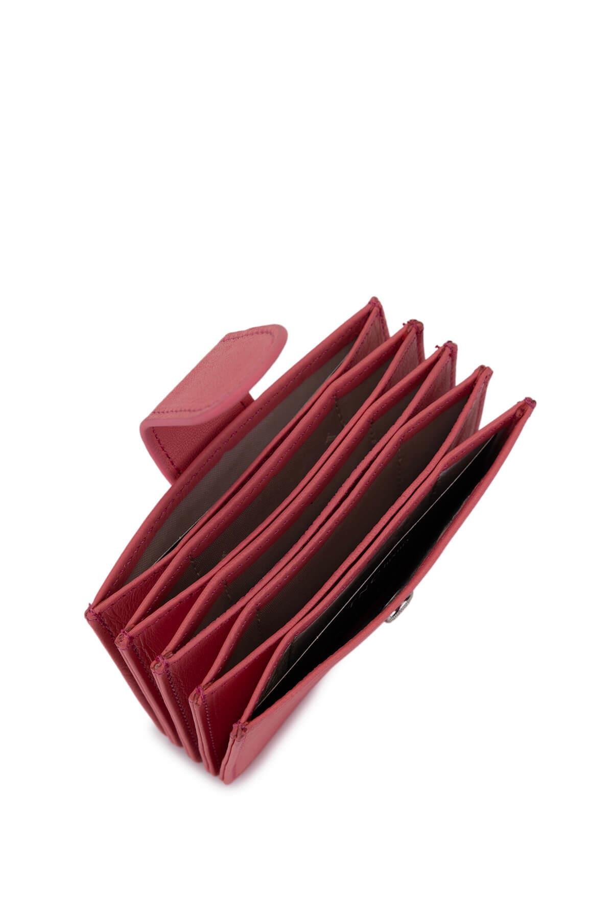 Tamer Tanca Unisex Hakiki Deri Pembe Kartlık