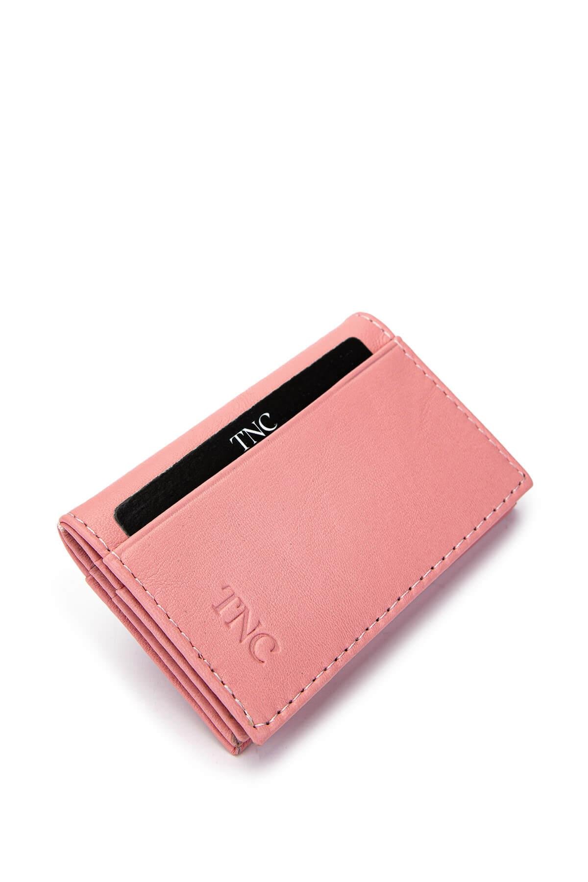 Tamer Tanca Unisex Hakiki Deri Pembe Kartlık