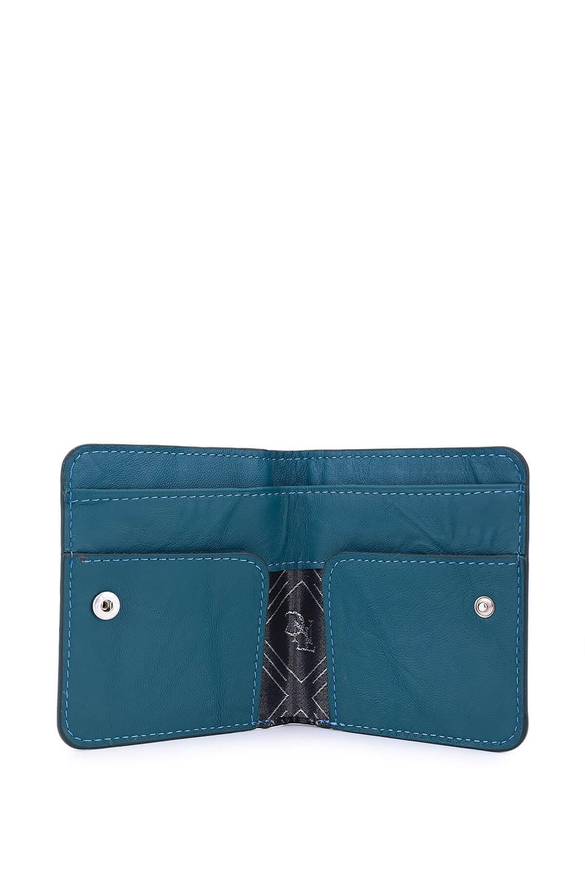 Tamer Tanca Unisex Hakiki Deri Petrol Kartlık