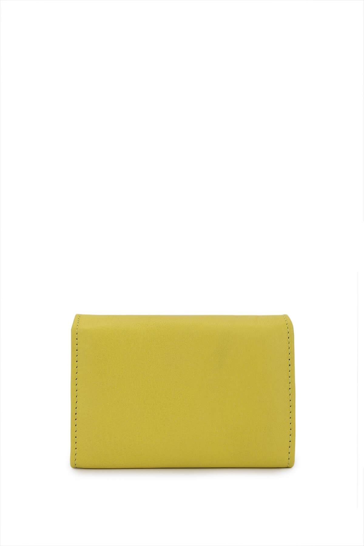 Tamer Tanca Unisex Hakiki Deri Sarı Kartlık