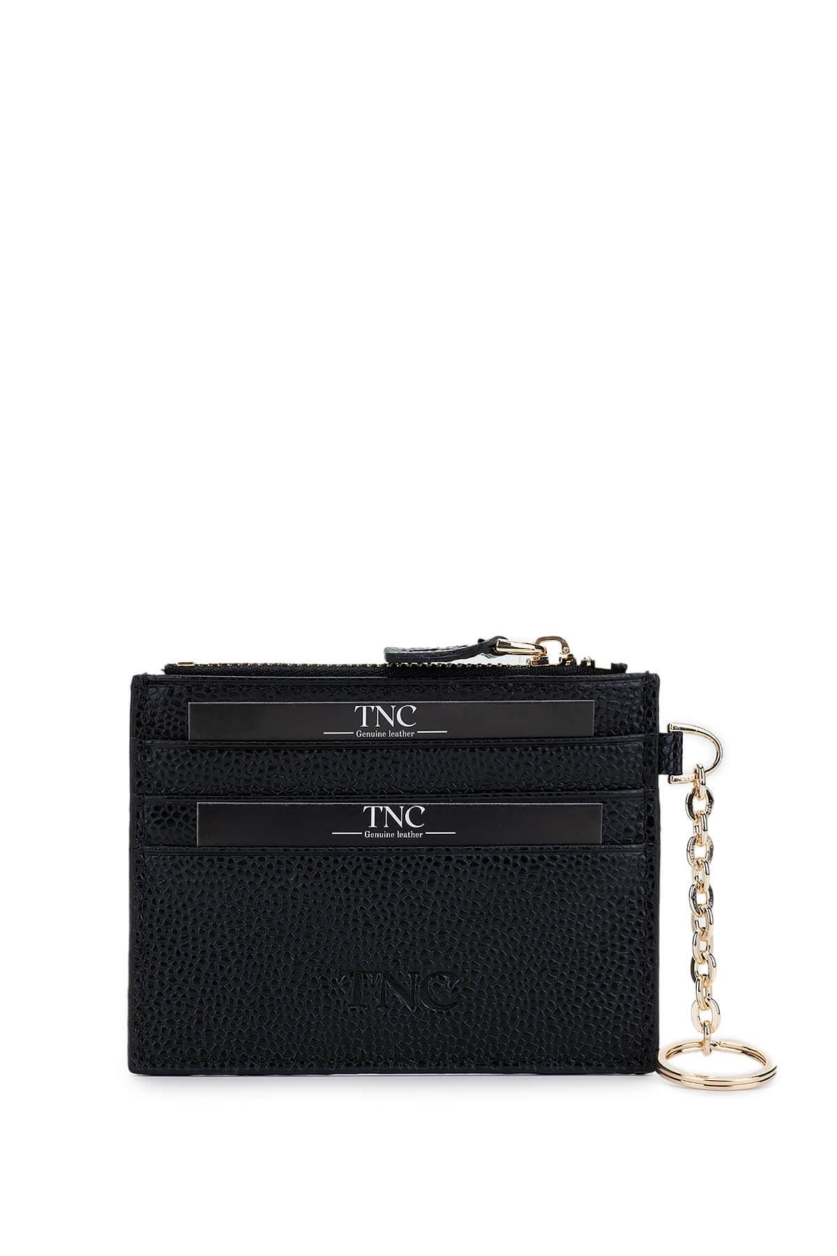 Tamer Tanca Unisex Hakiki Deri Siyah Havyar Kartlık