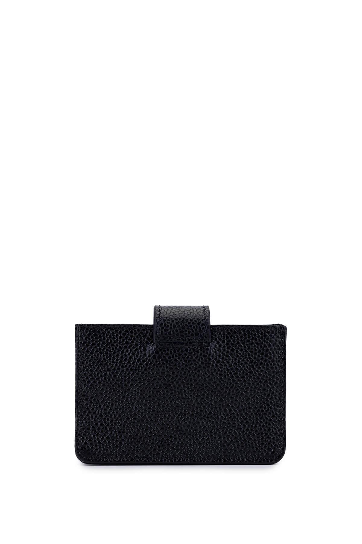 Tamer Tanca Unisex Hakiki Deri Siyah Havyar Kartlık