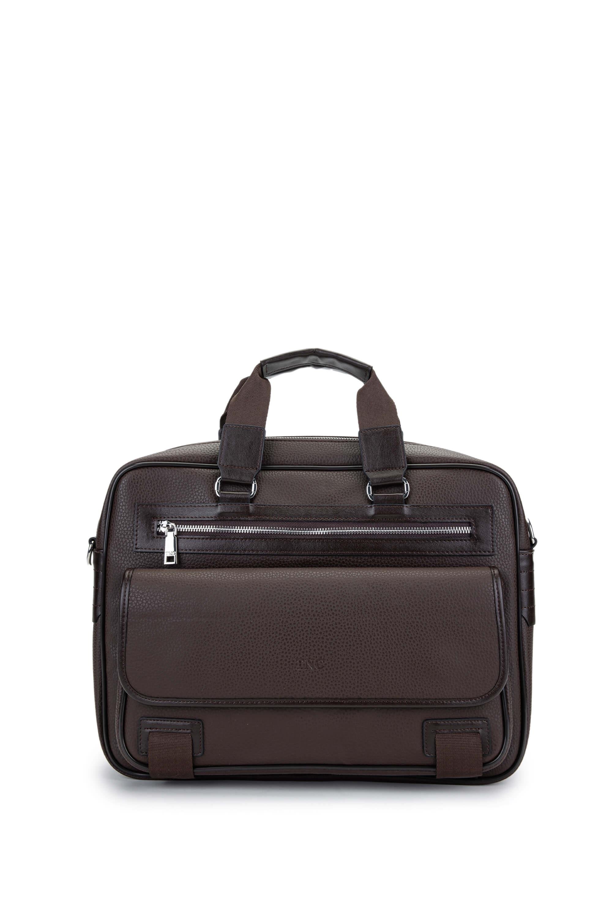 Tamer Tanca Unisex Vegan Kahverengi Evrak Çantası