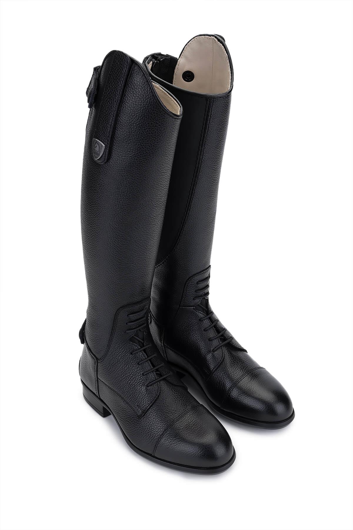 Tattini Çocuk Hakiki Deri Siyah (Medium) Binici Cizmesi Çizme