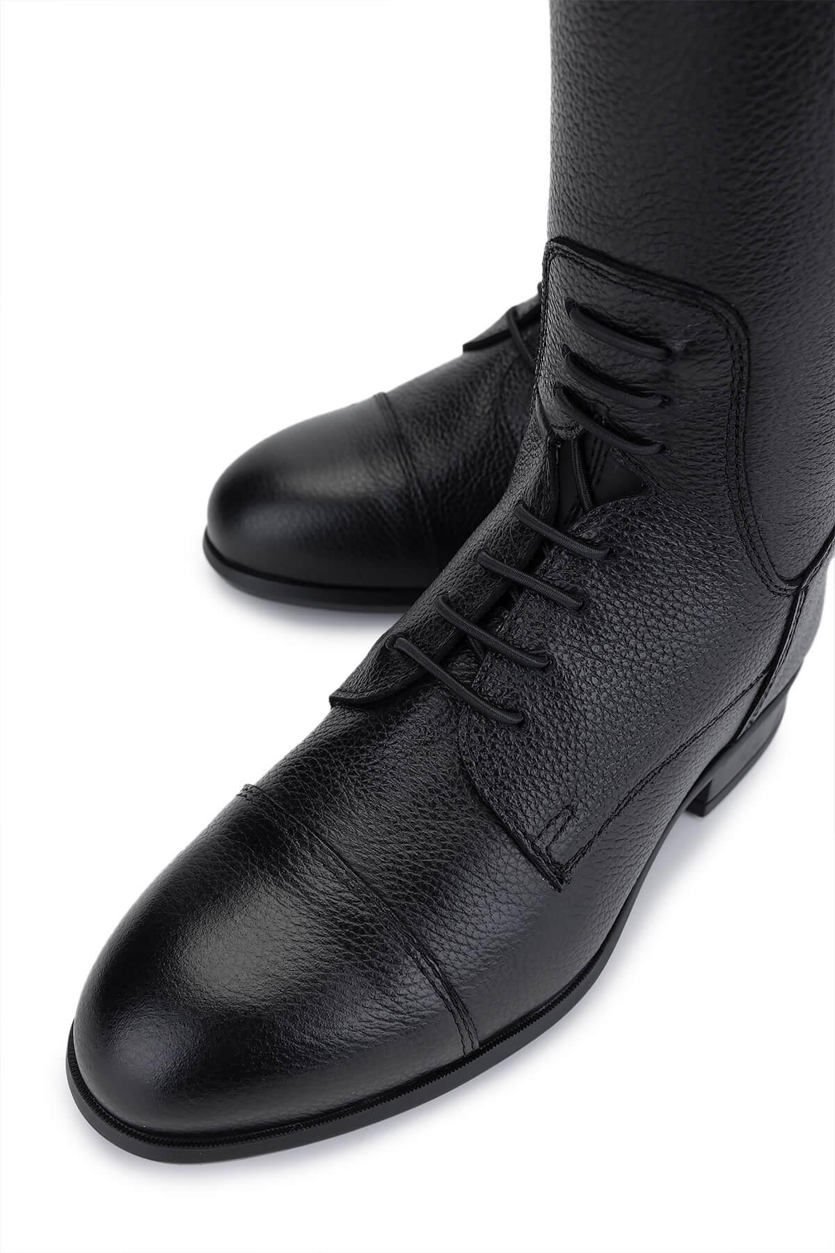 Tattini Çocuk Hakiki Deri Siyah (Small) Binici Cizmesi Çizme