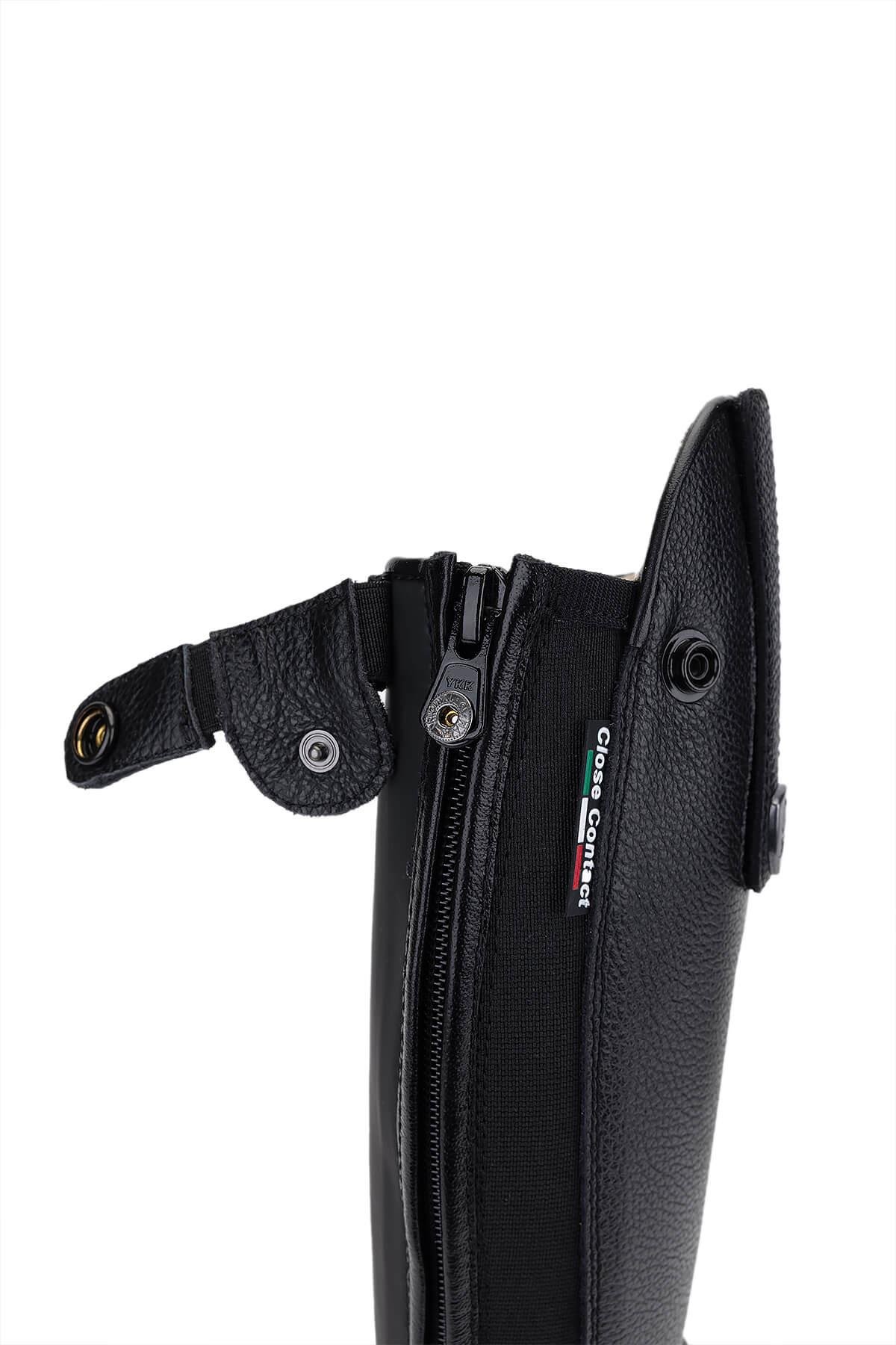 Tattini Çocuk Hakiki Deri Siyah (Small) Binici Cizmesi Çizme