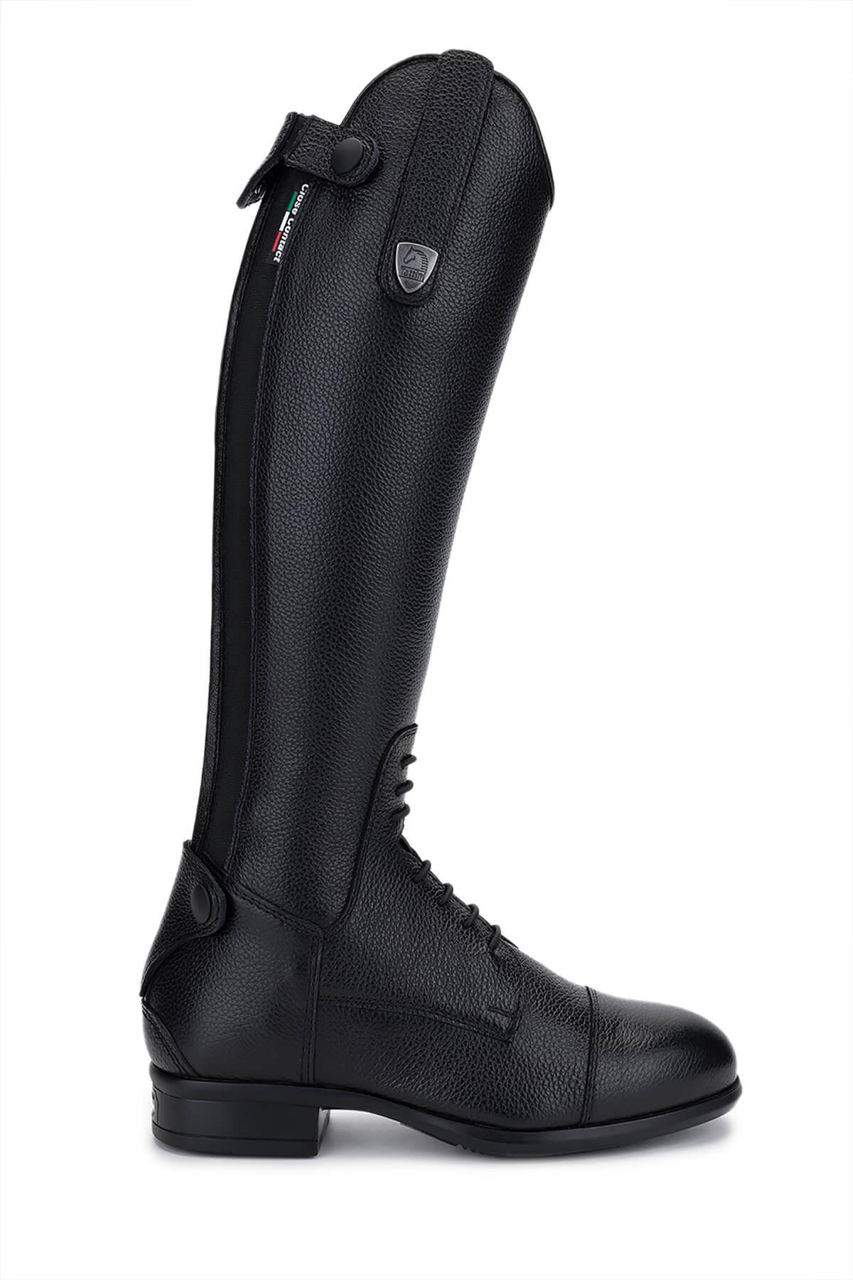 Tattini Çocuk Hakiki Deri Siyah X/S Binici Cizmesi Çizme