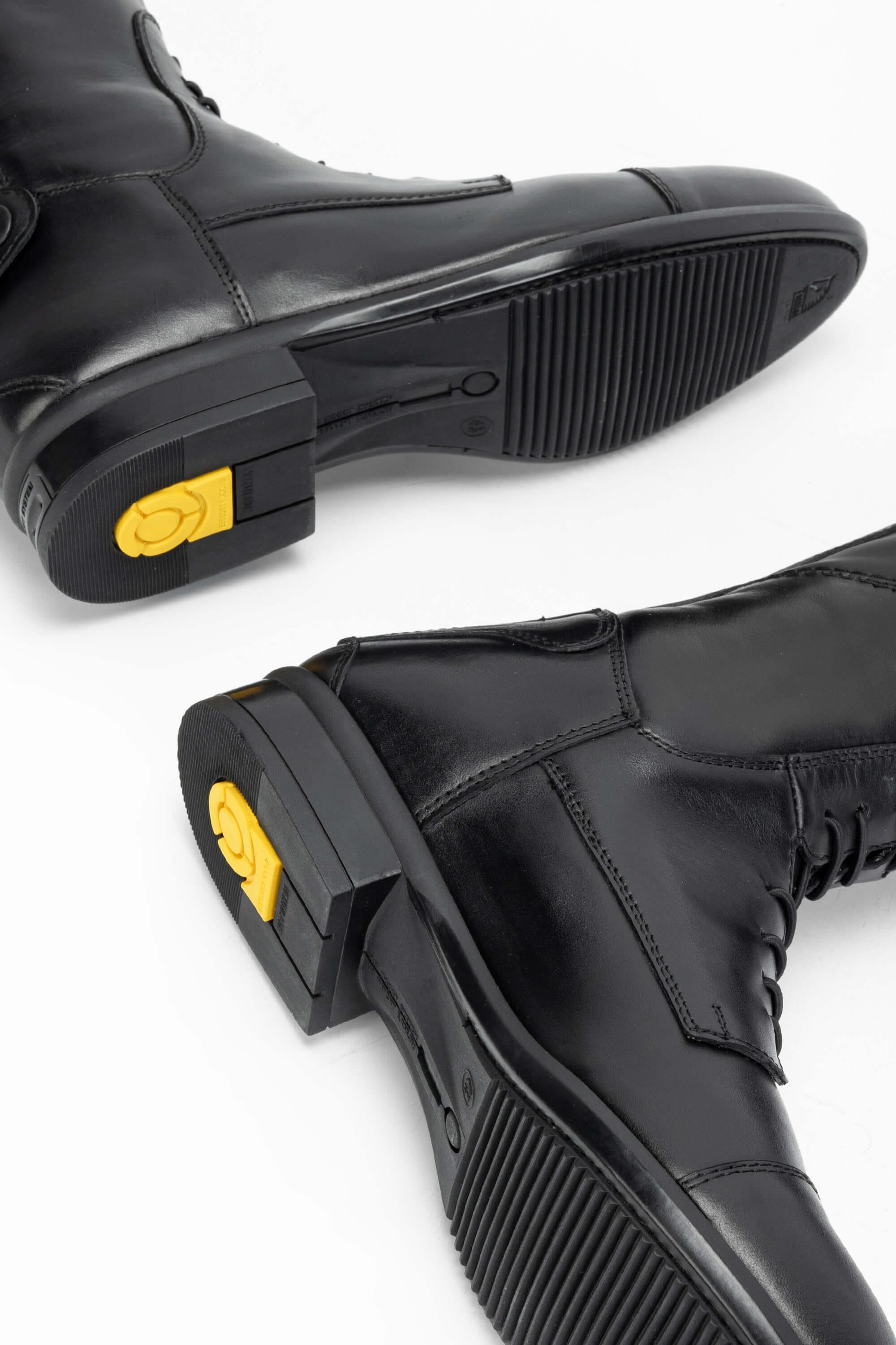 Tattini Unisex Hakiki Deri Siyah (Large) Binici Cizmesi Çizme