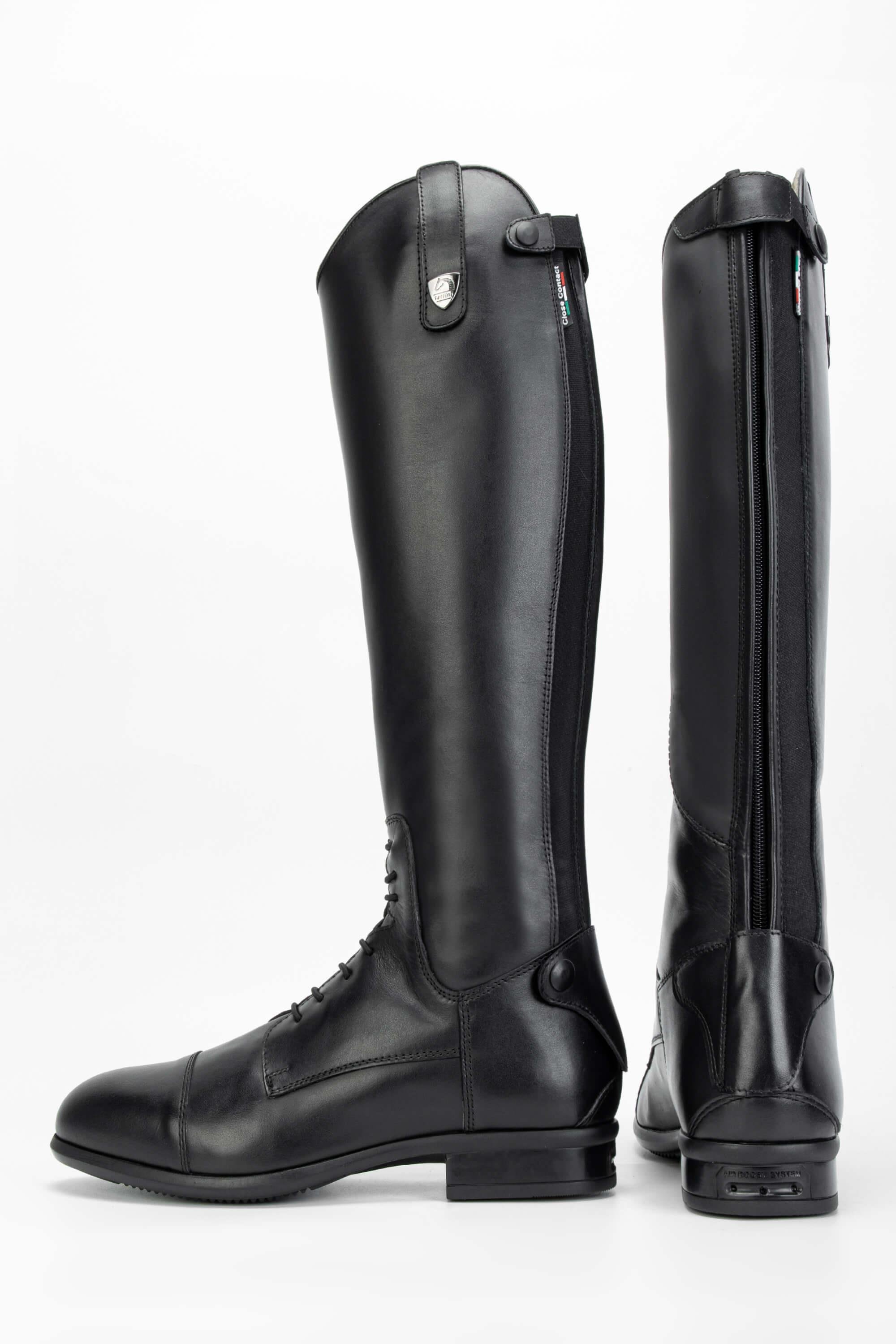 Tattini Unisex Hakiki Deri Siyah (Medium) Binici Cizmesi Çizme