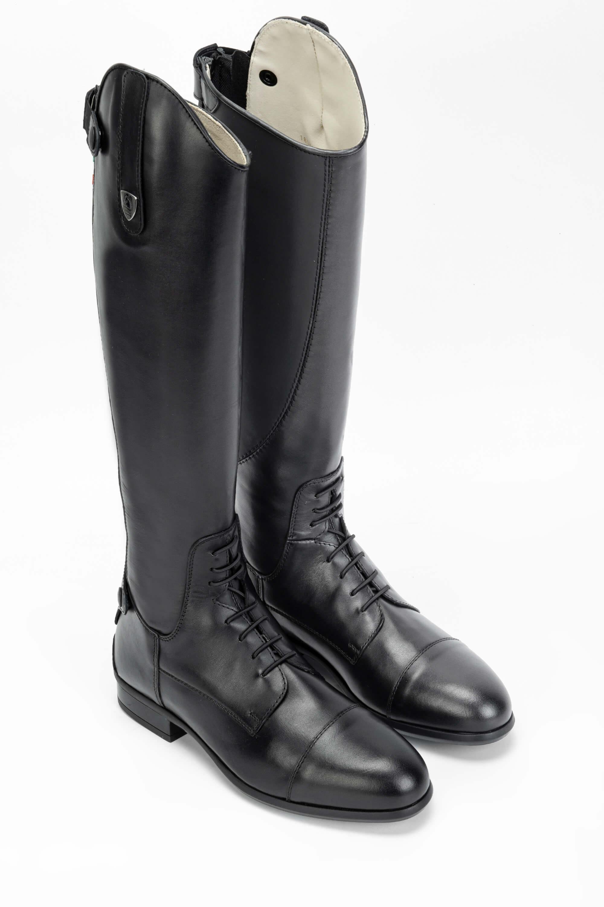 Tattini Unisex Hakiki Deri Siyah (Medium) Binici Cizmesi Çizme