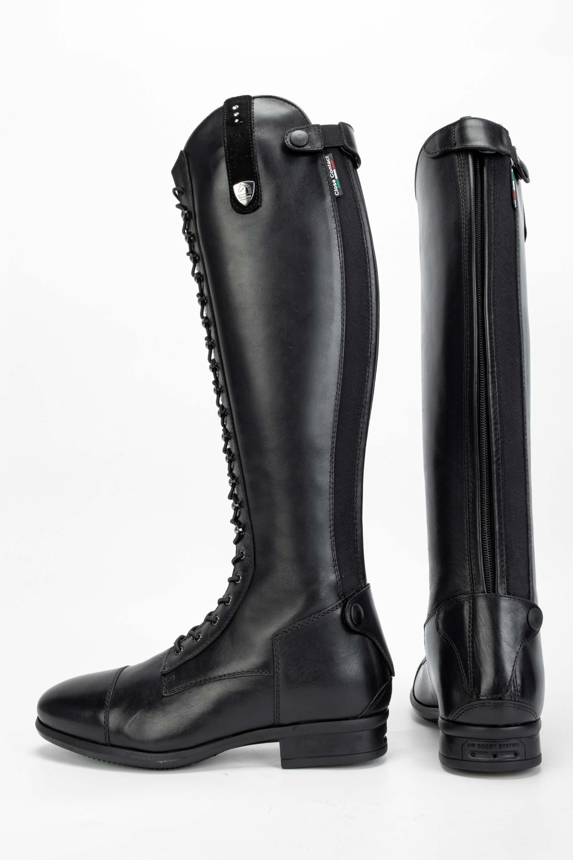 Tattini Unisex Hakiki Deri Siyah M/L Binici Cizmesi Çizme