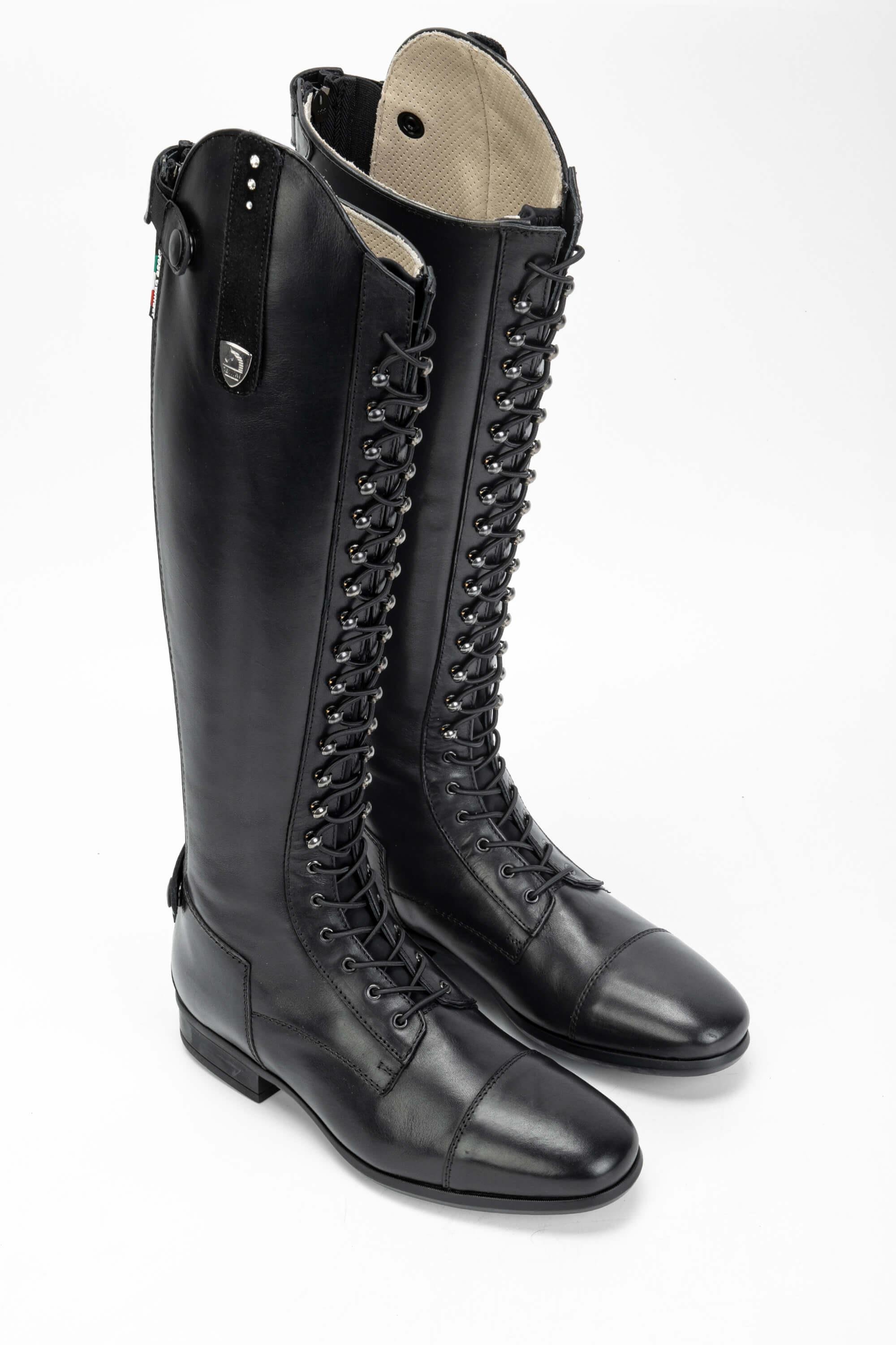 Tattini Unisex Hakiki Deri Siyah M/L Binici Cizmesi Çizme