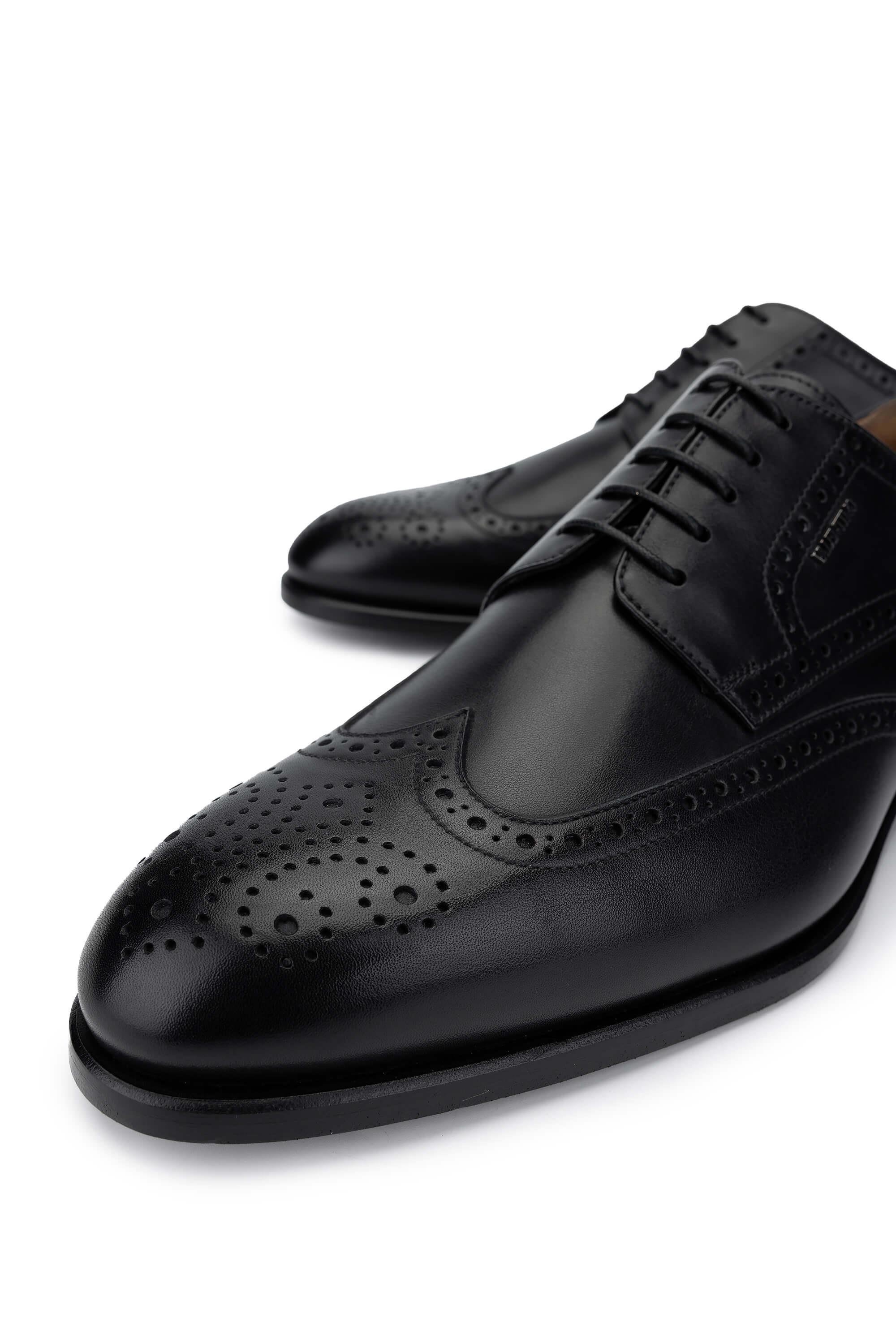 VALENTINO Erkek Hakiki Deri Siyah Klasik Ayakkabı