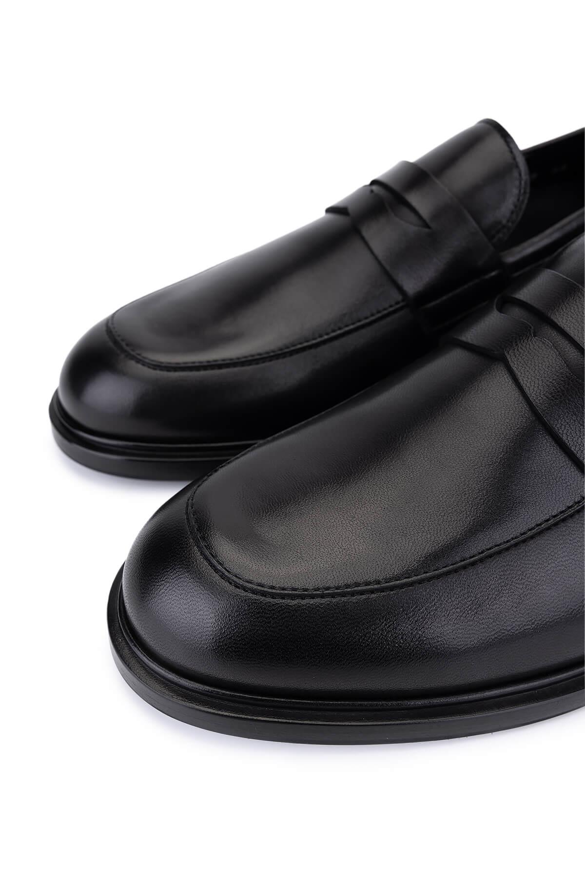 Valentino Erkek Hakiki Deri Siyah Klasik Ayakkabı