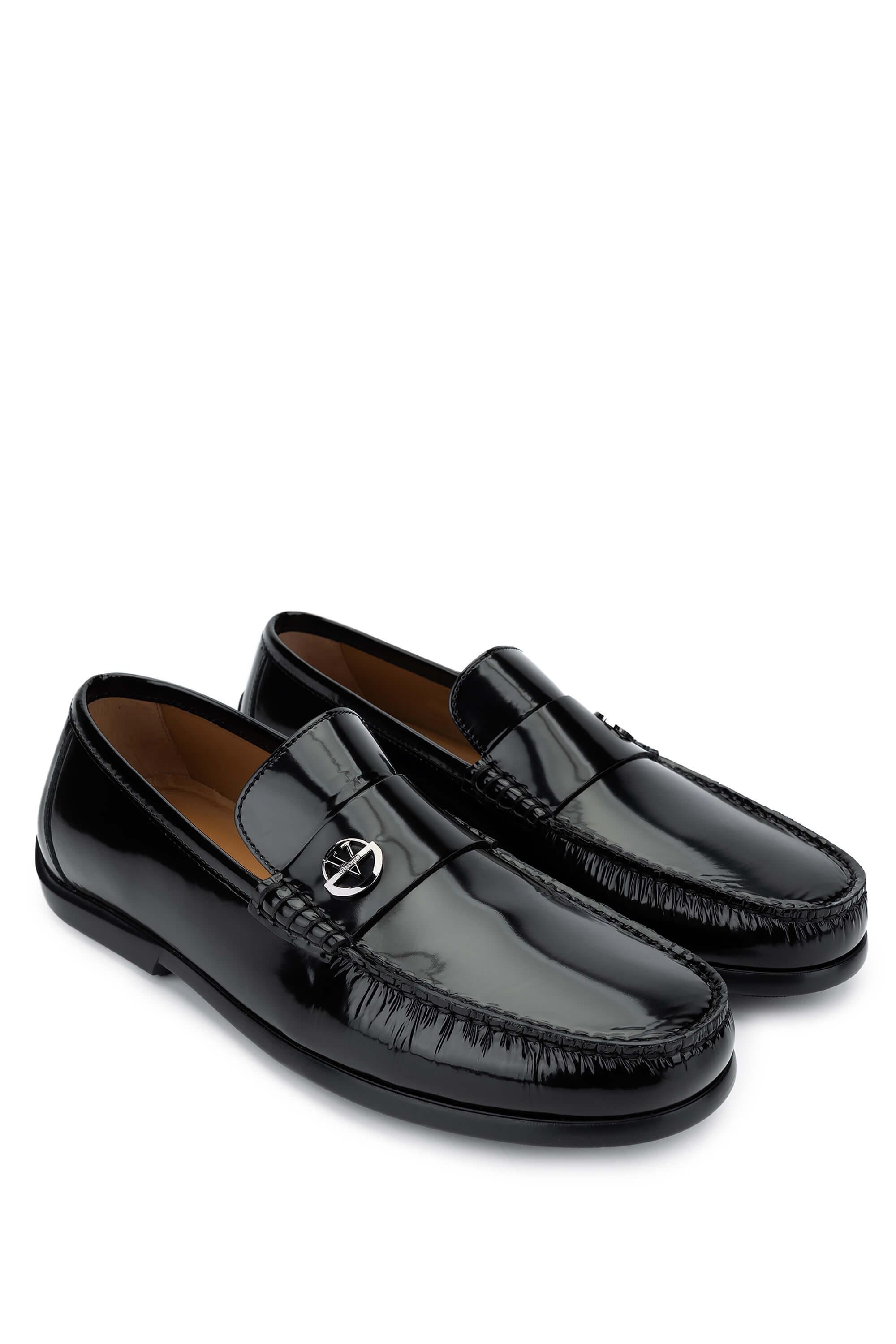 VALENTINO Erkek Hakiki Deri Siyah Loafer Ayakkabı
