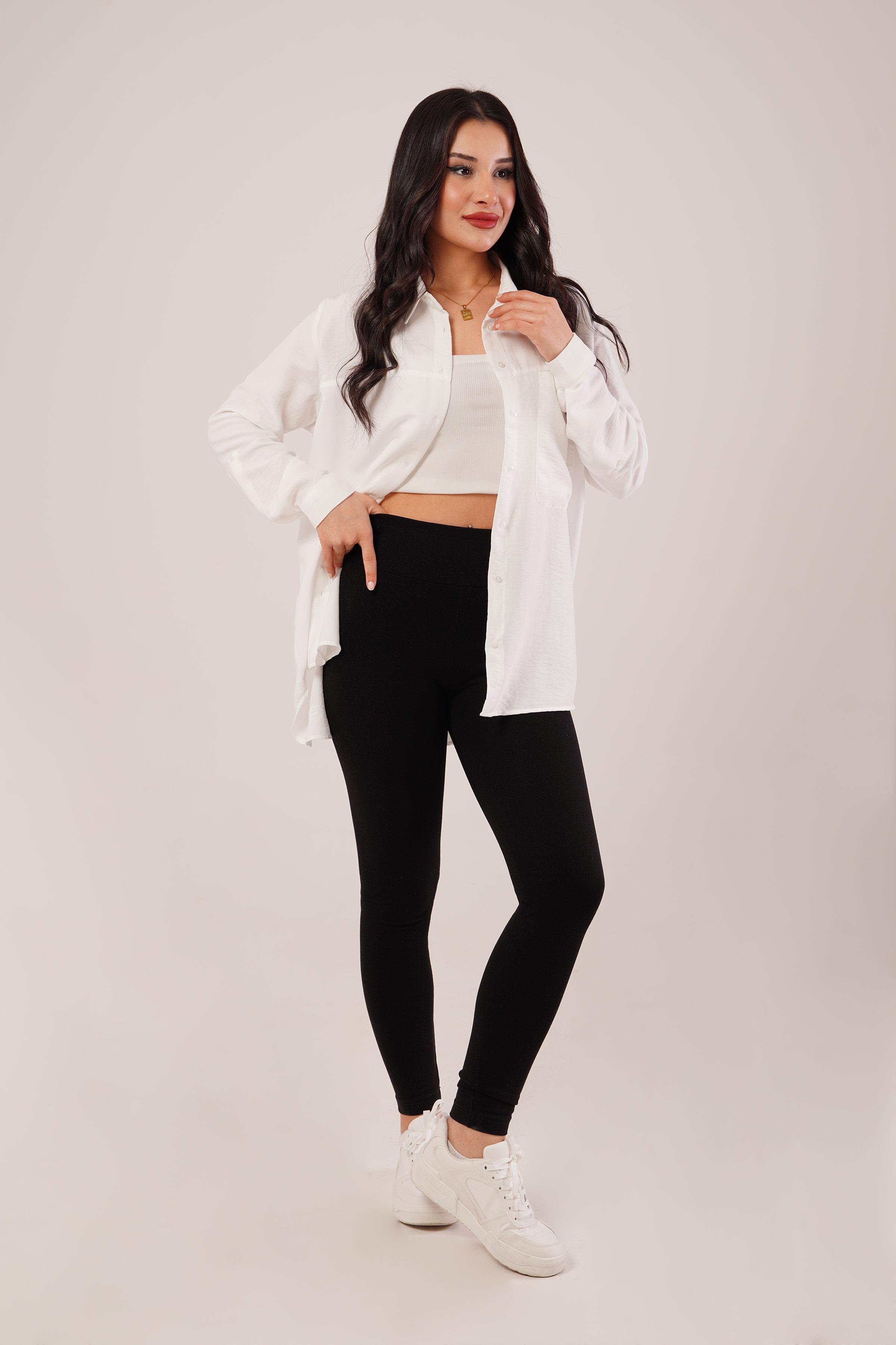 Tek Cep Full Oversize Beyaz Gömlek