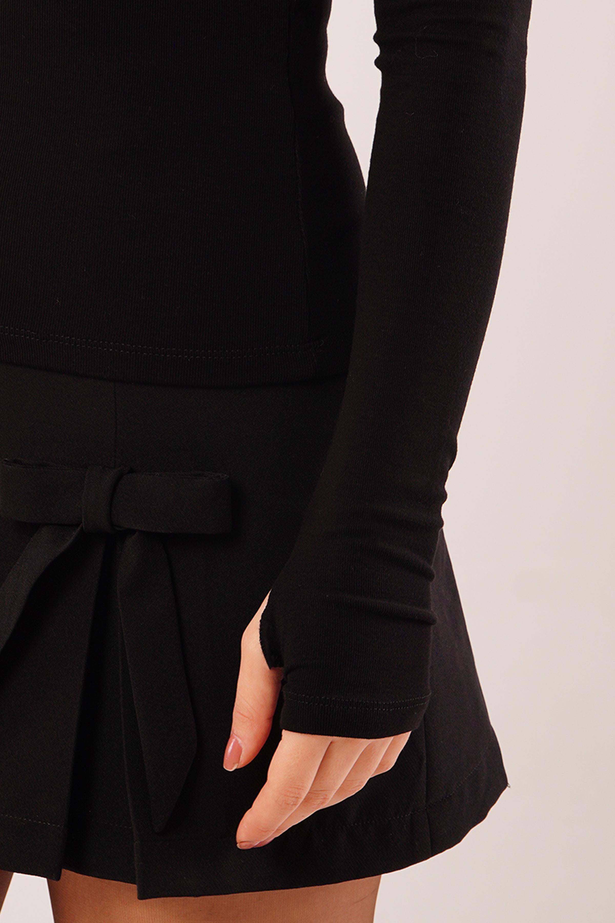 Uzun Kollu Basic Siyah Bluz